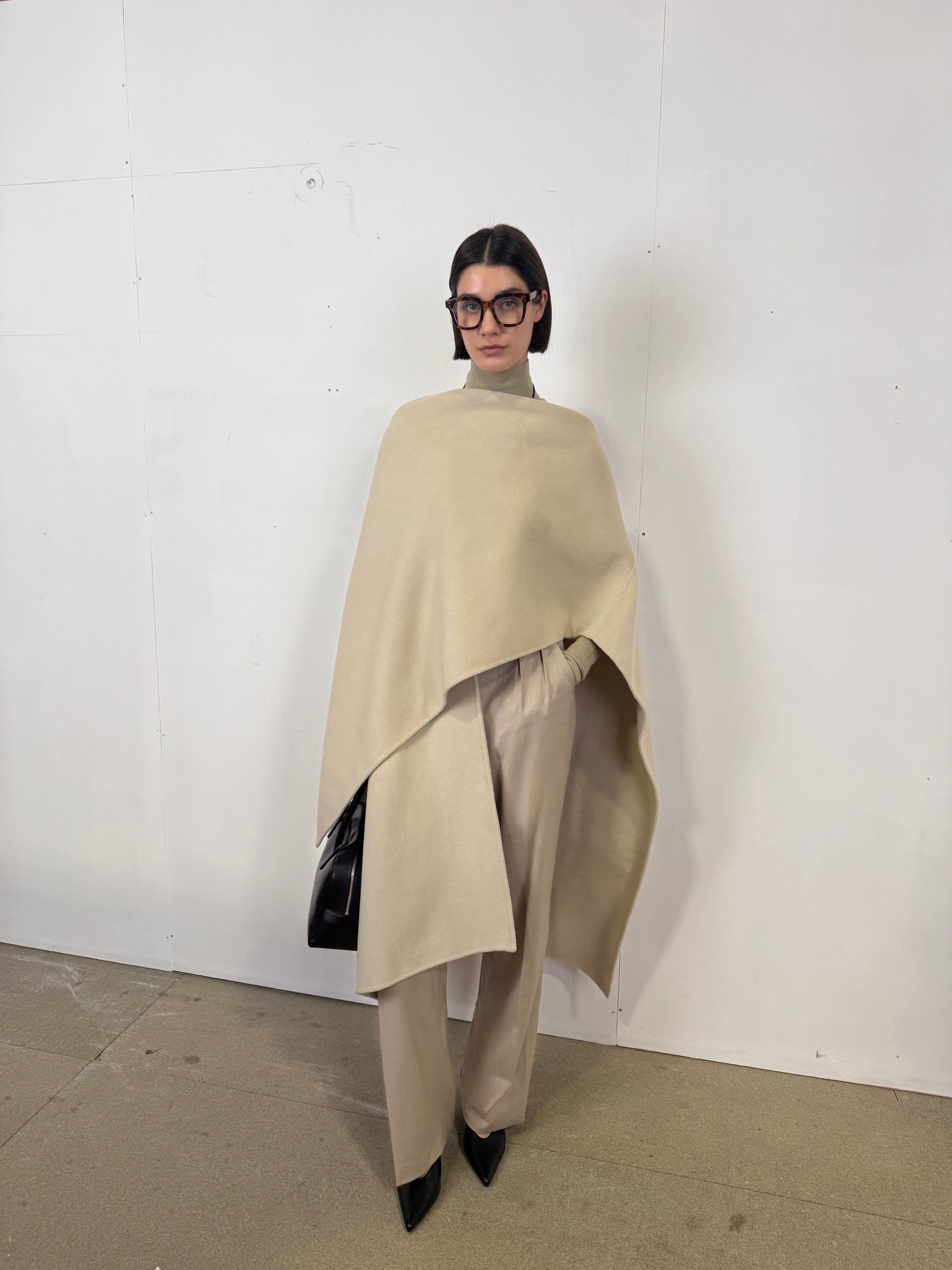 Nova Doublé Cashmere Blend Cape Sable (Long)