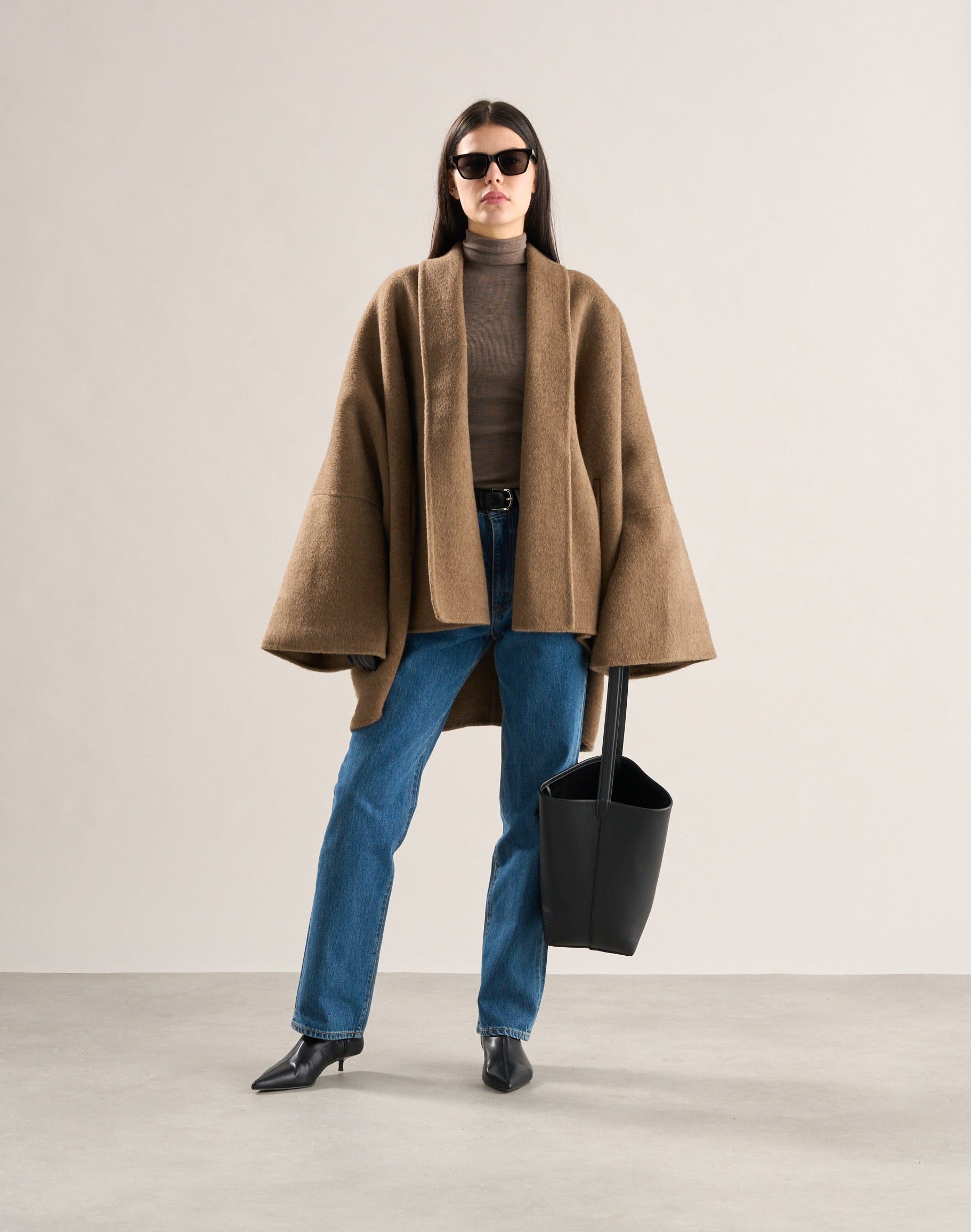 Meo Wool Cape Jacket Taupe