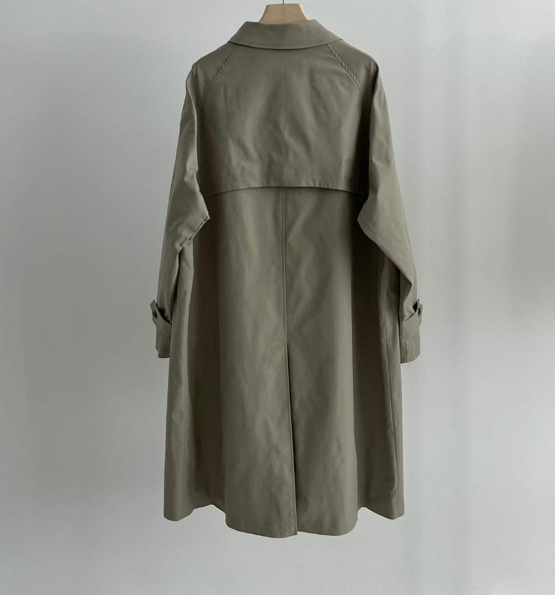 Henley Single Breasted Mac Coat Khaki