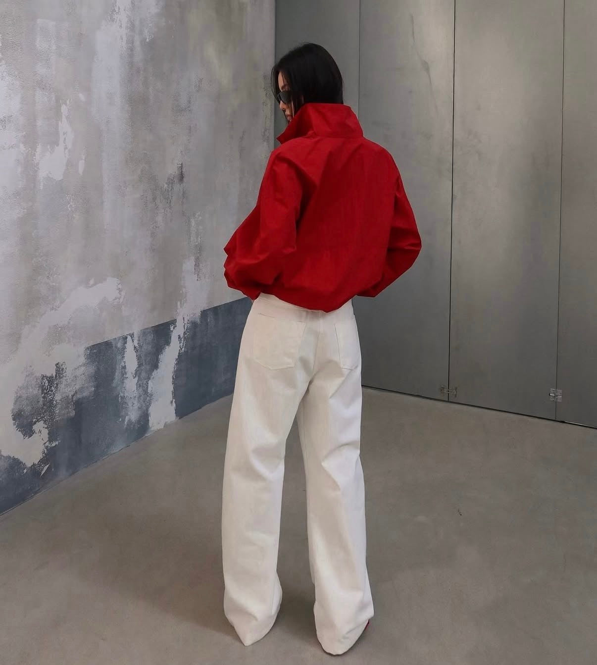 Flore Technical Windbreaker Red