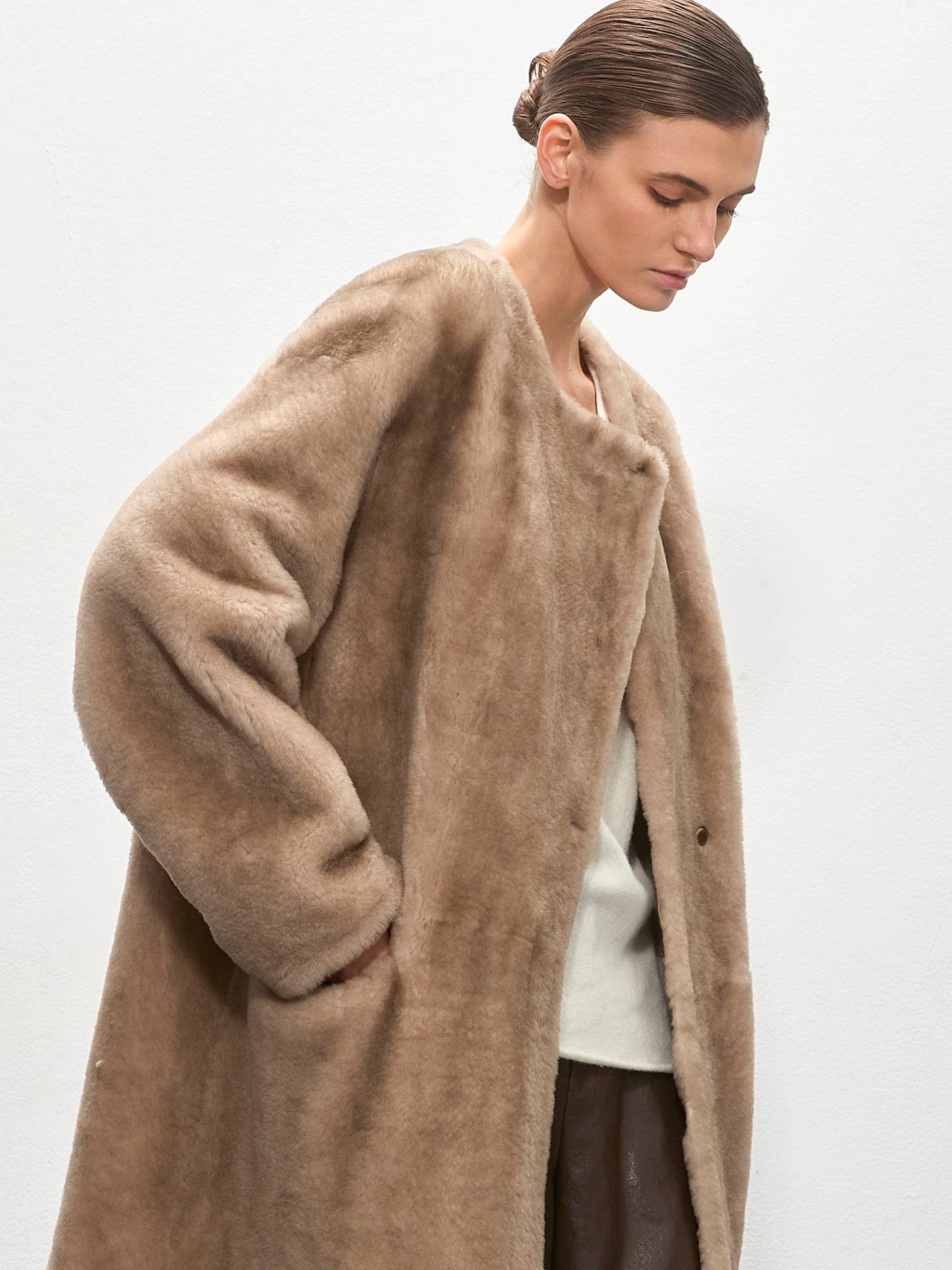 Luna Shearling Jacket Miel