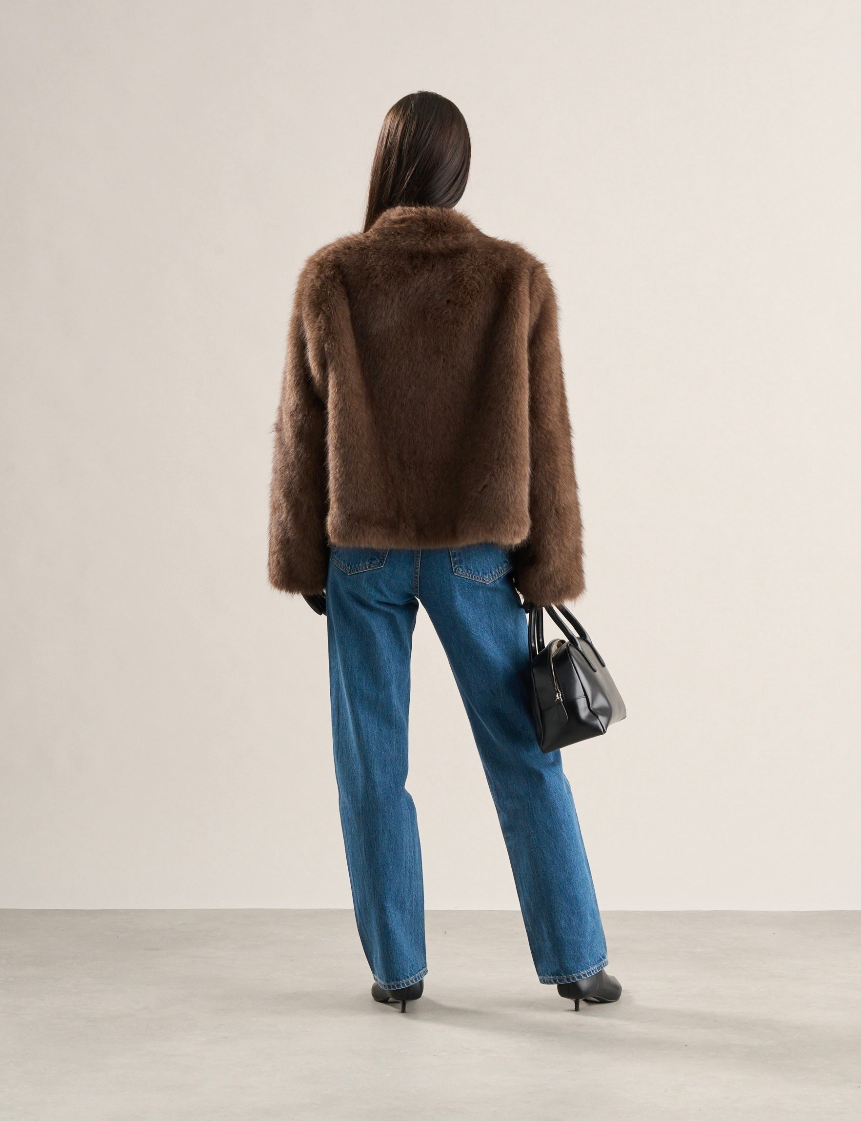 Lana Faux Fur Jacket Mocha