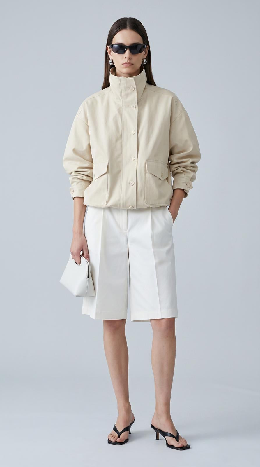 Radley Funnel Neck Jacket Beige