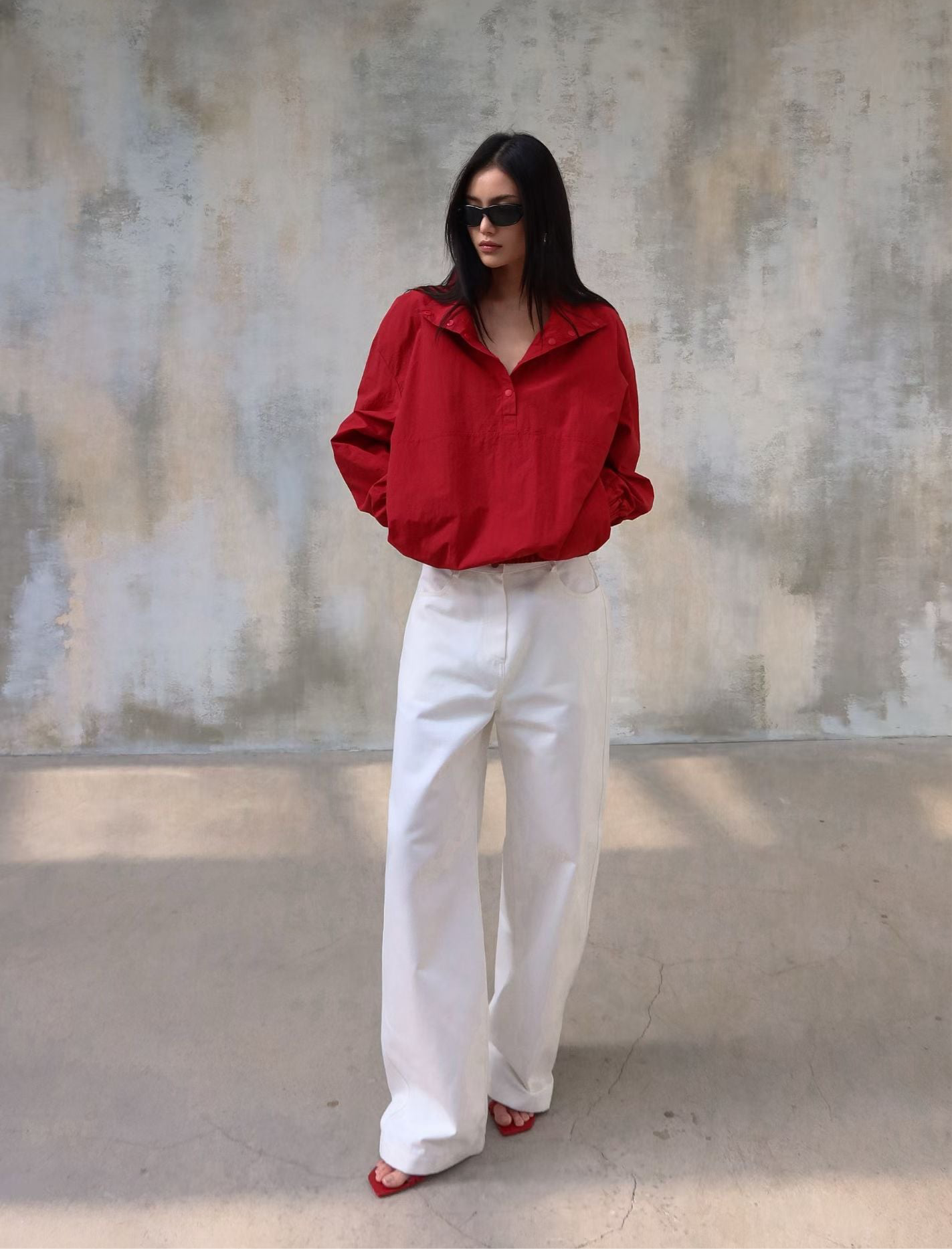 Nels Barrel Leg Jeans White