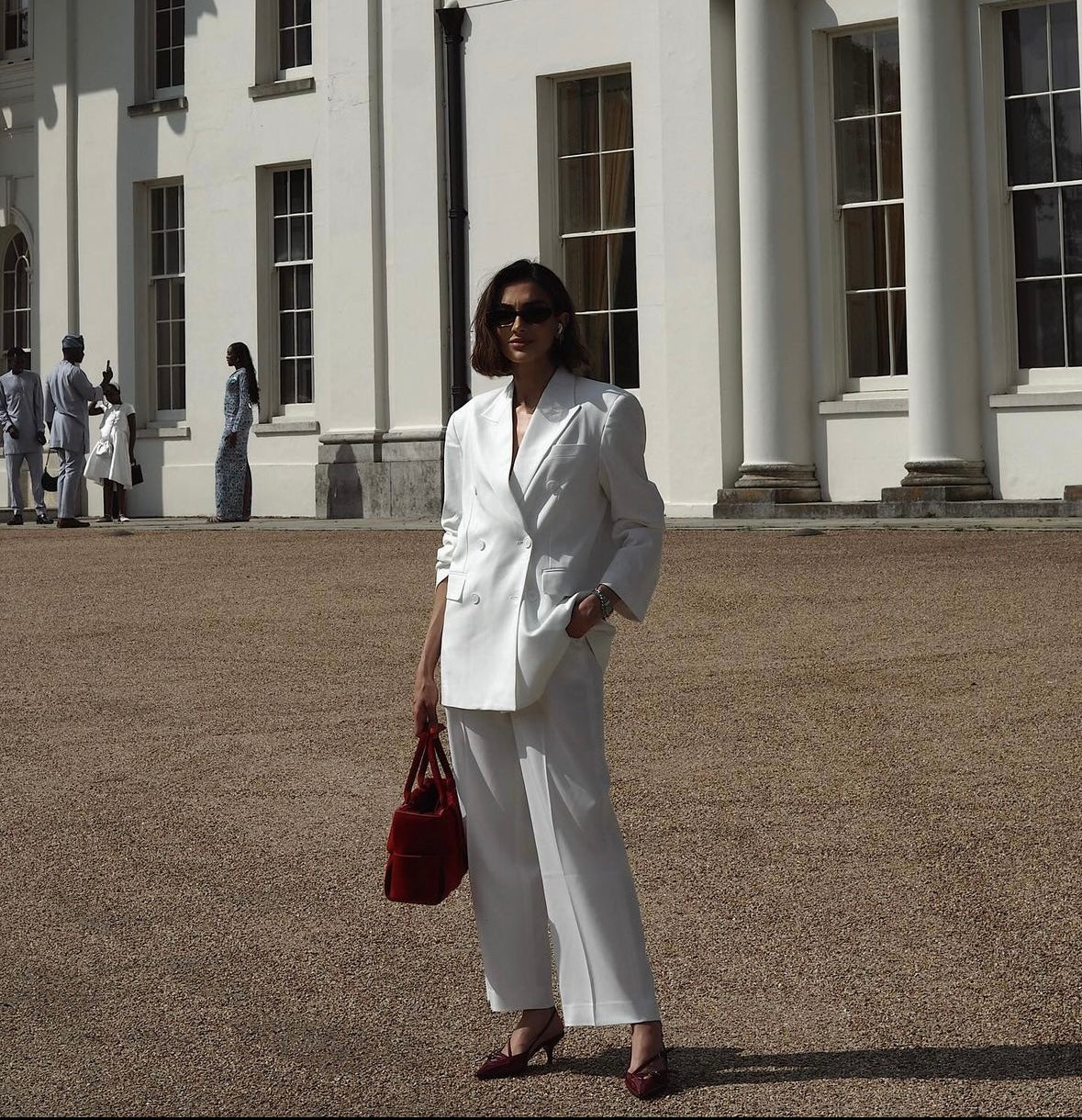 Zoira Double Breasted Blazer Optic White