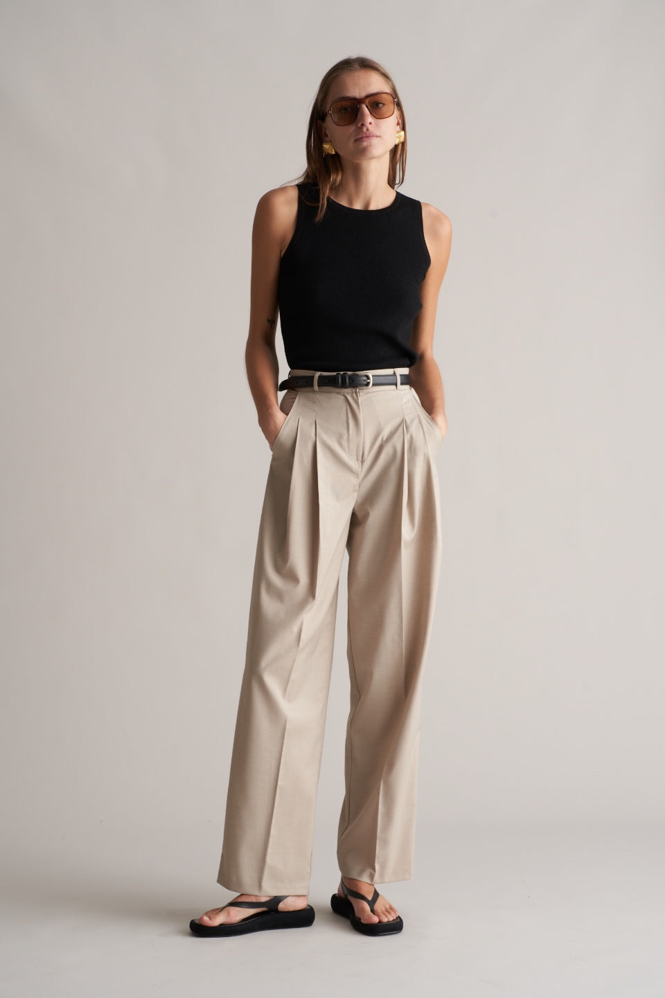 Daphne Pintuck Trousers Jute