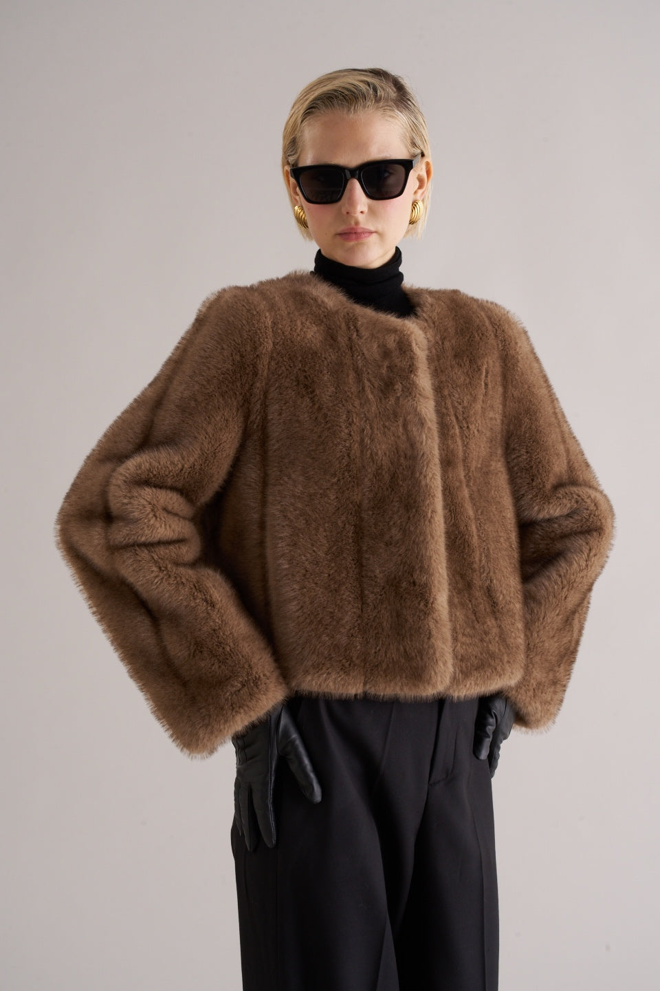 Misa Faux Fur Jacket Soft Mink