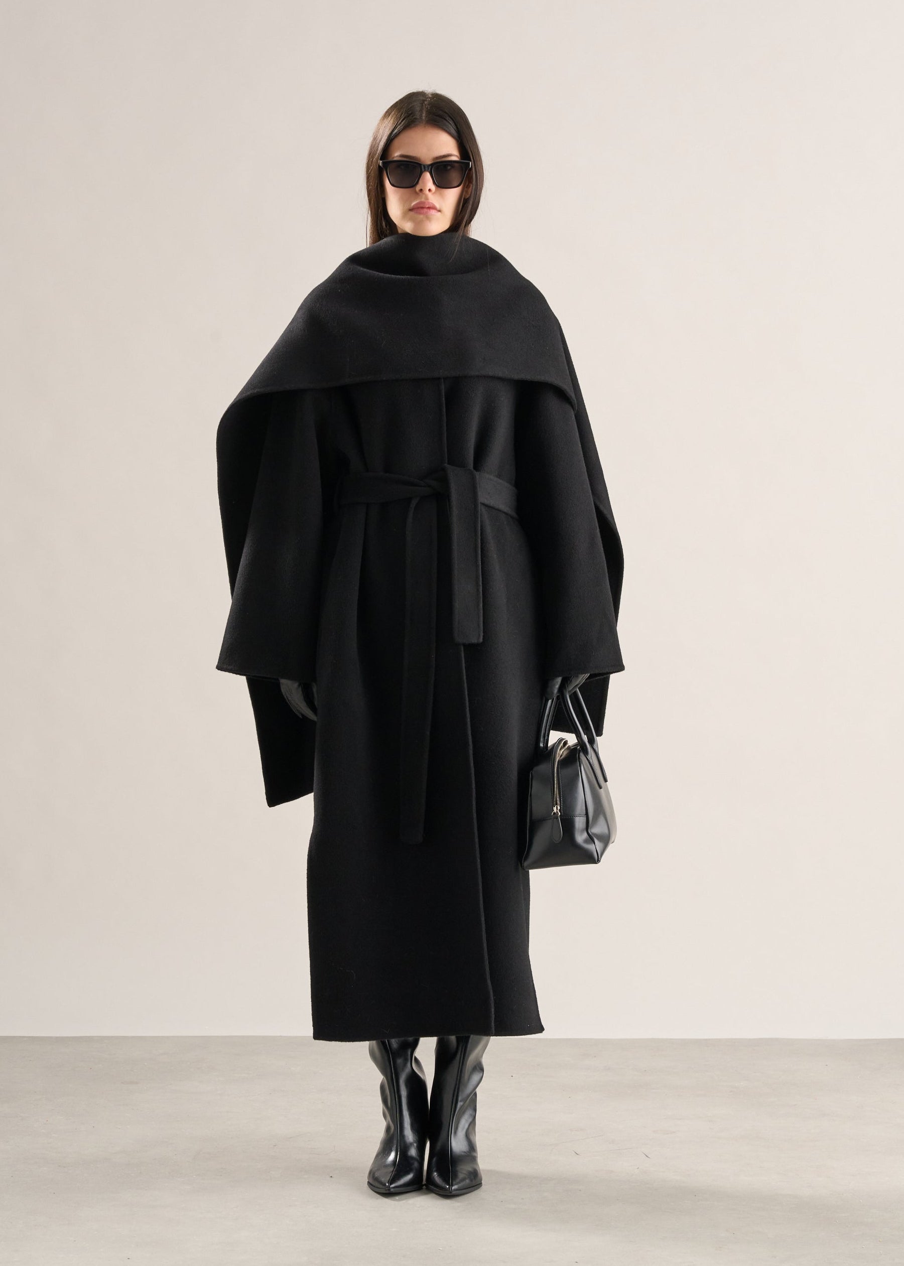 Cashmere Blend Doublé Scarf Onyx