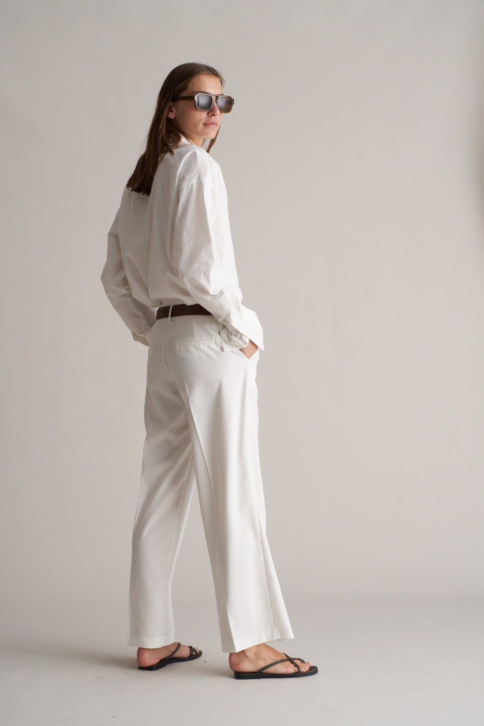 Malina Chino Trousers Optic White
