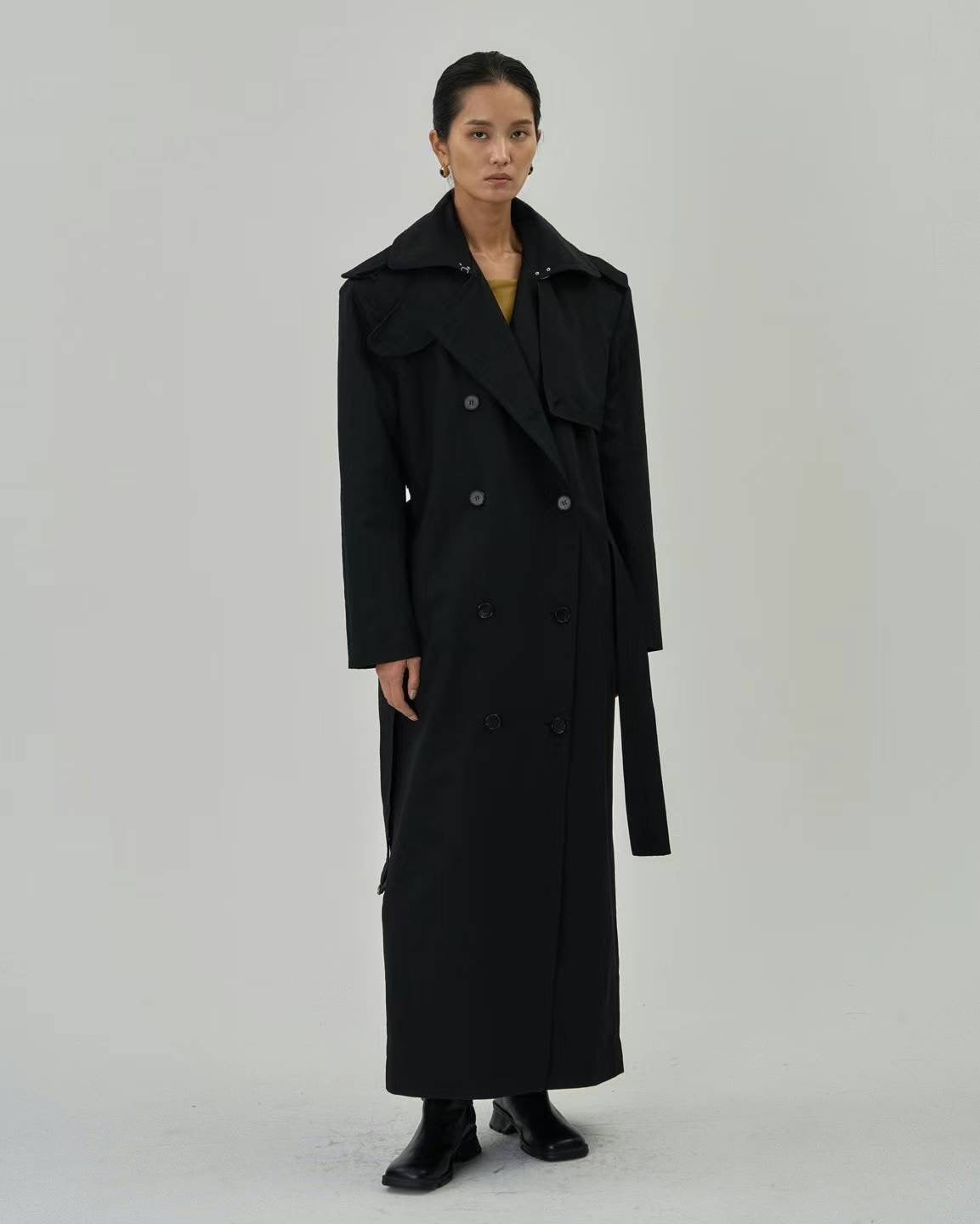 Kava Trench Coat Black