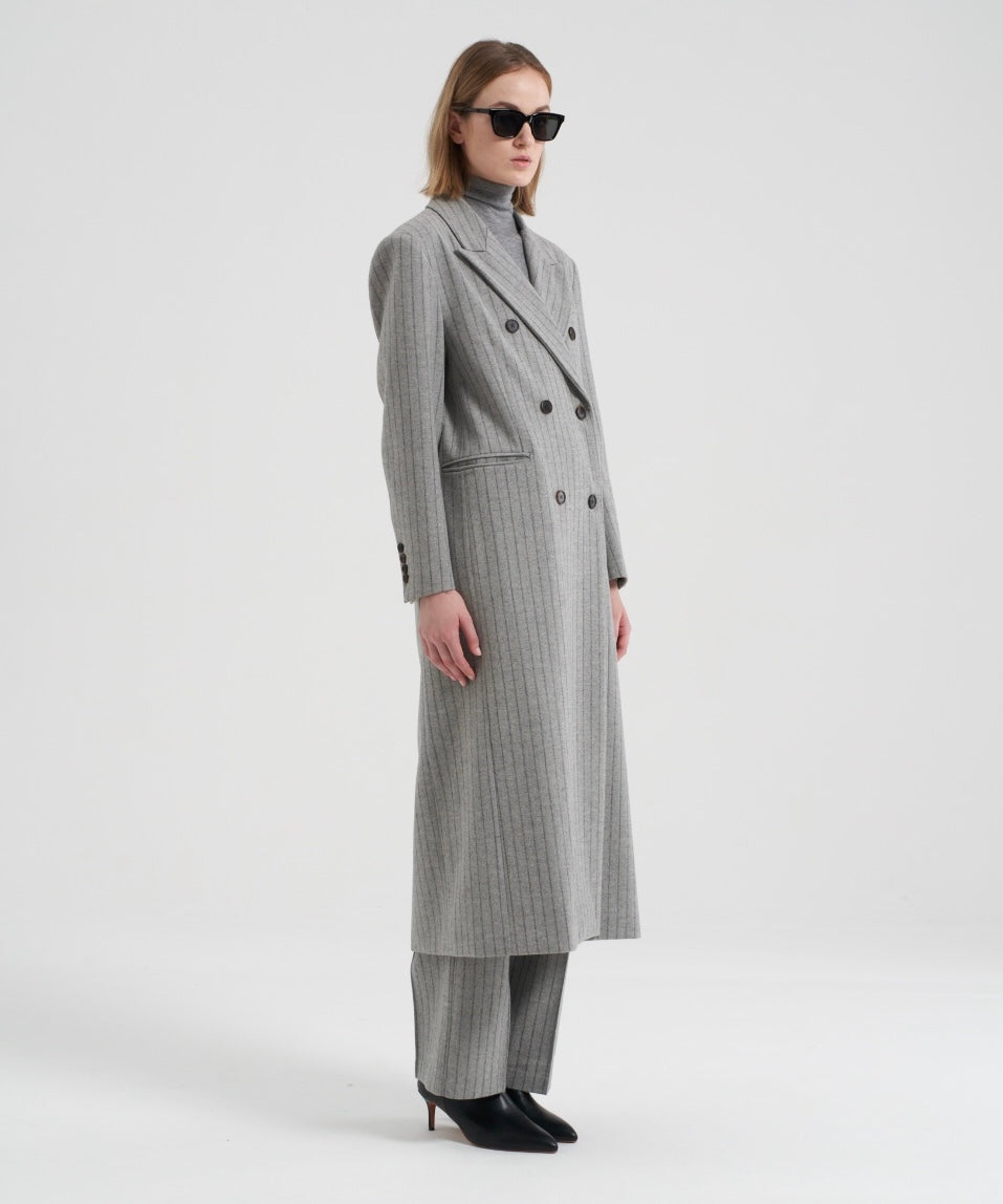 Gal Longline Wool Overcoat