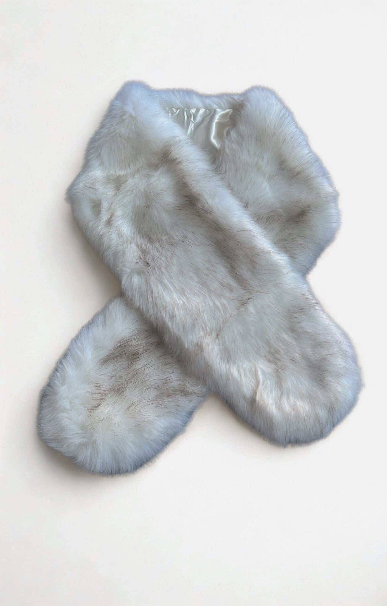 Faux Fur Scarf Ivory