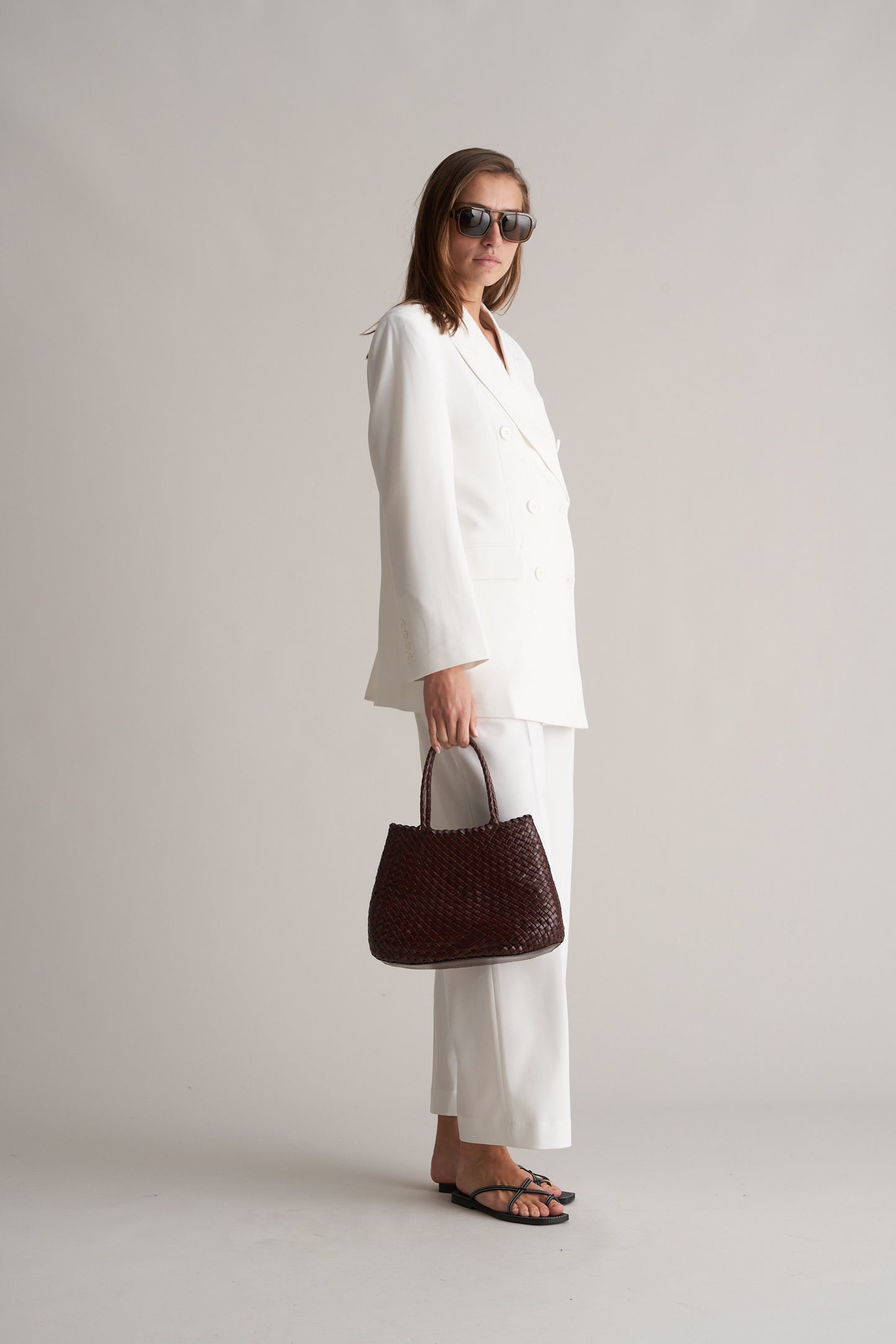 Zoira Double Breasted Blazer Optic White
