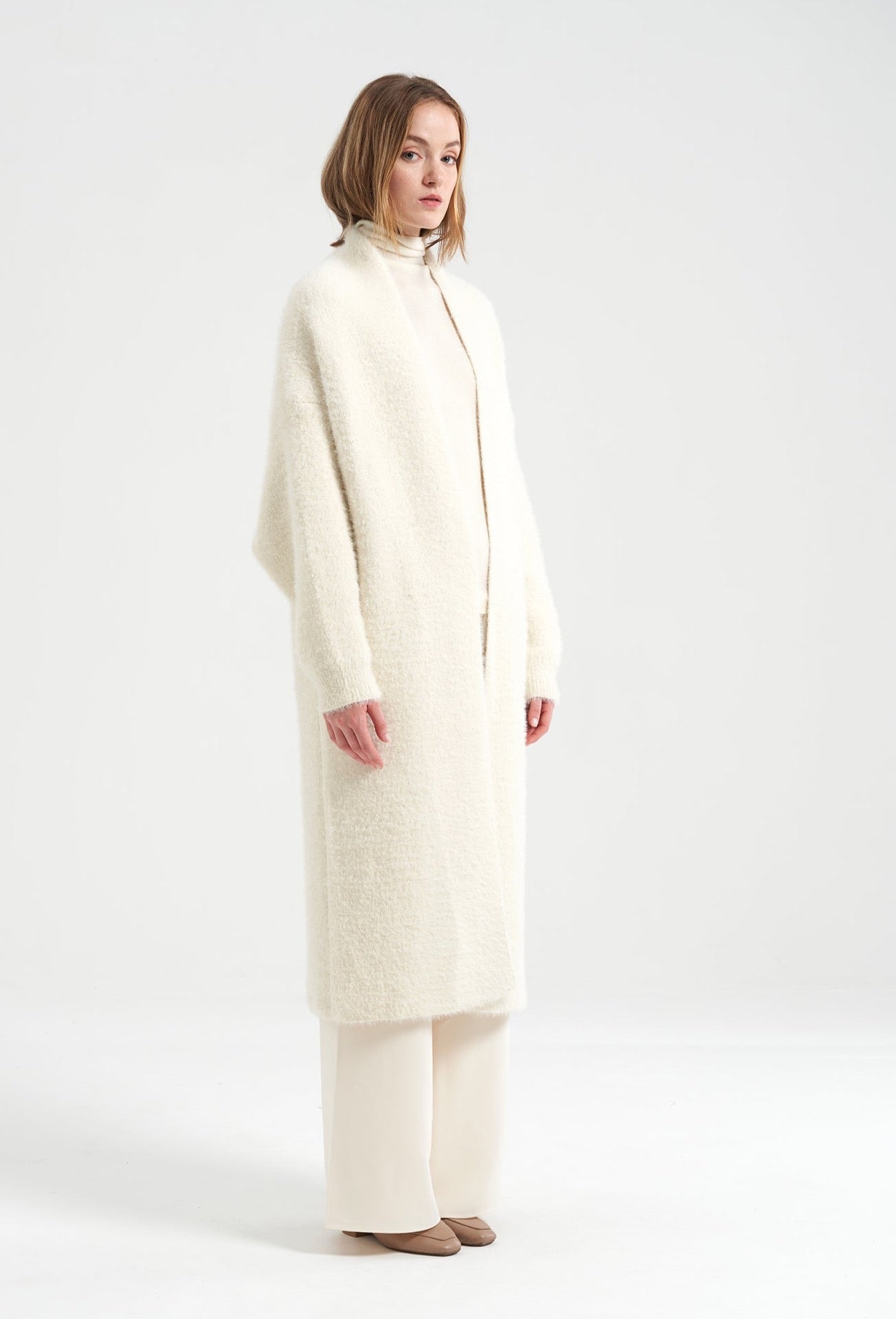 Lillie Maxi Cocoon Cardigan Milk