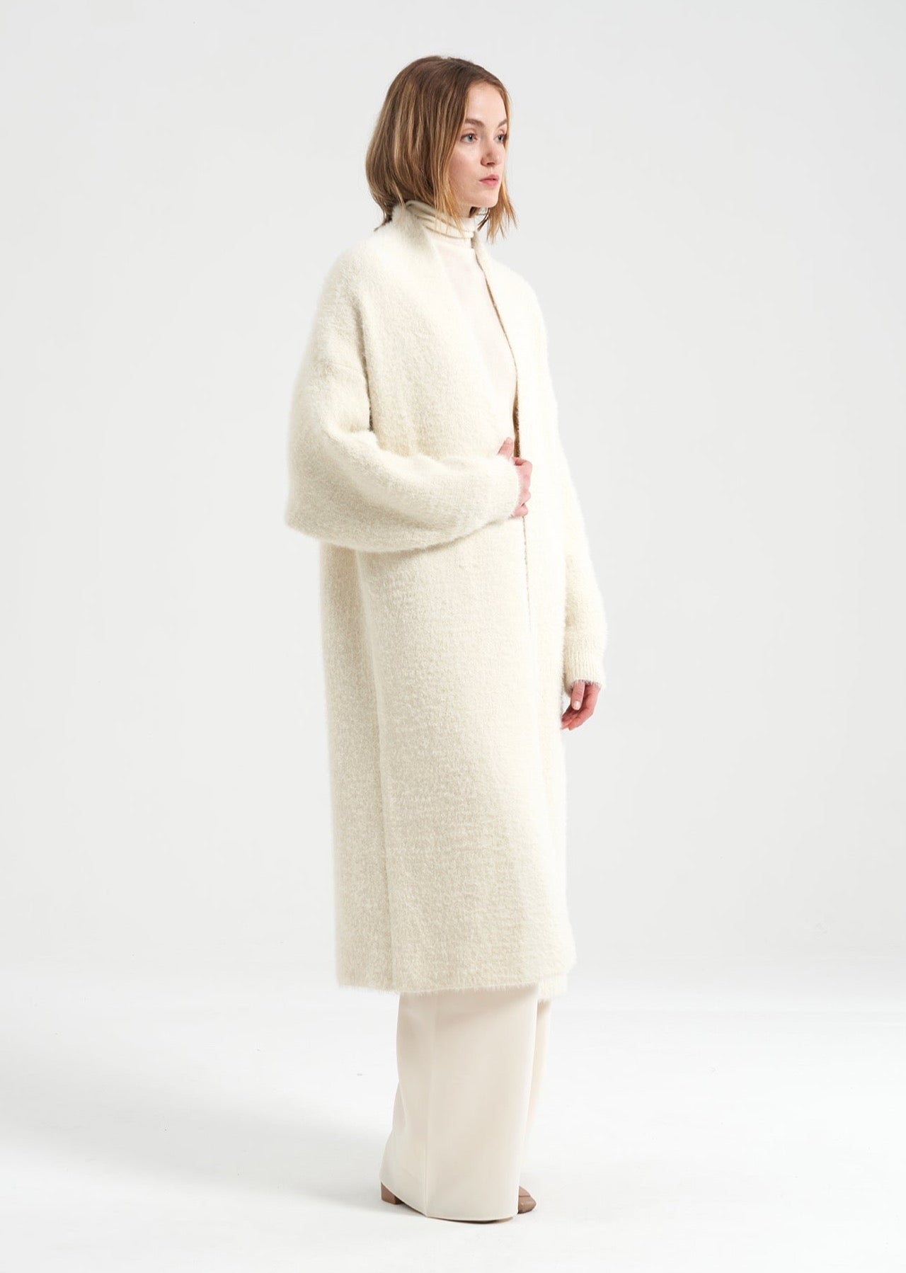 Lillie Maxi Cocoon Cardigan Milk
