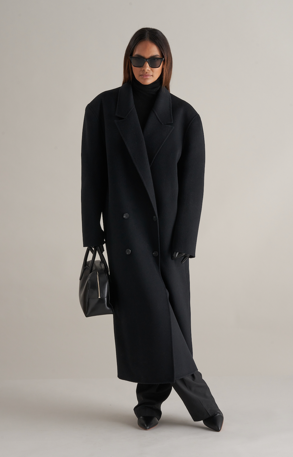 Neo Wool Boyfriend Coat Black