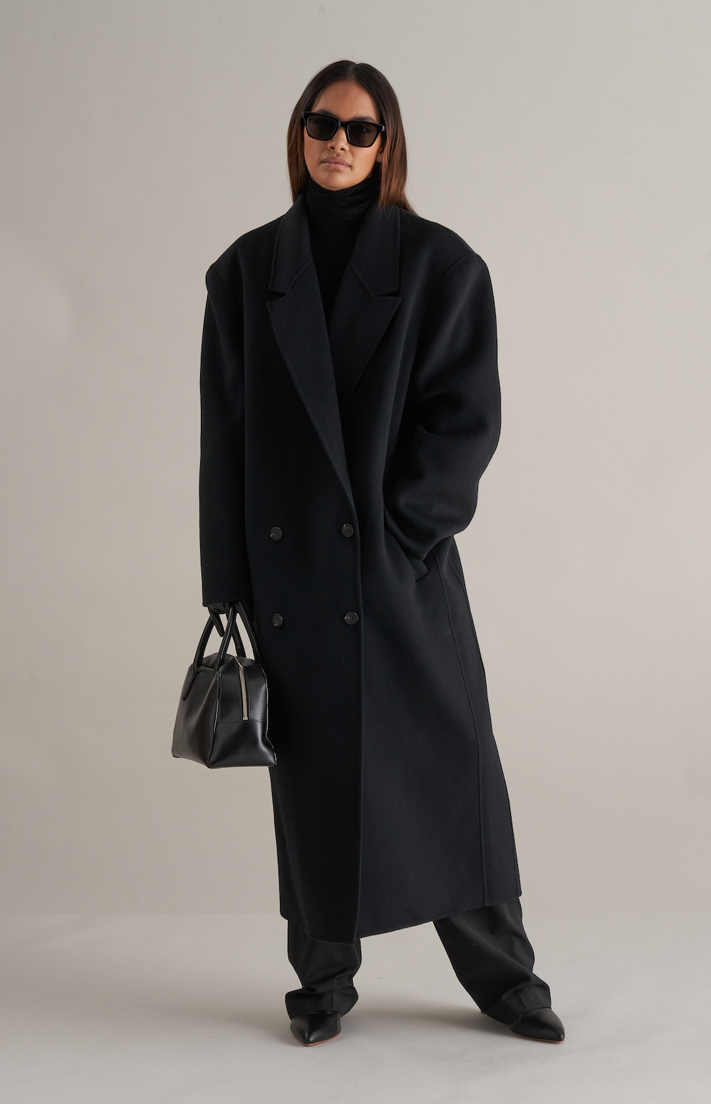 Neo Wool Boyfriend Coat Black