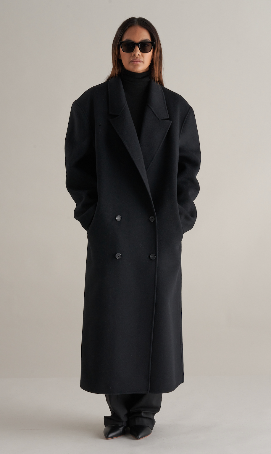 Neo Wool Boyfriend Coat Black