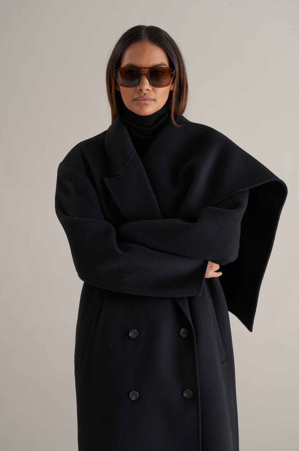 Neo Wool Boyfriend Coat Black