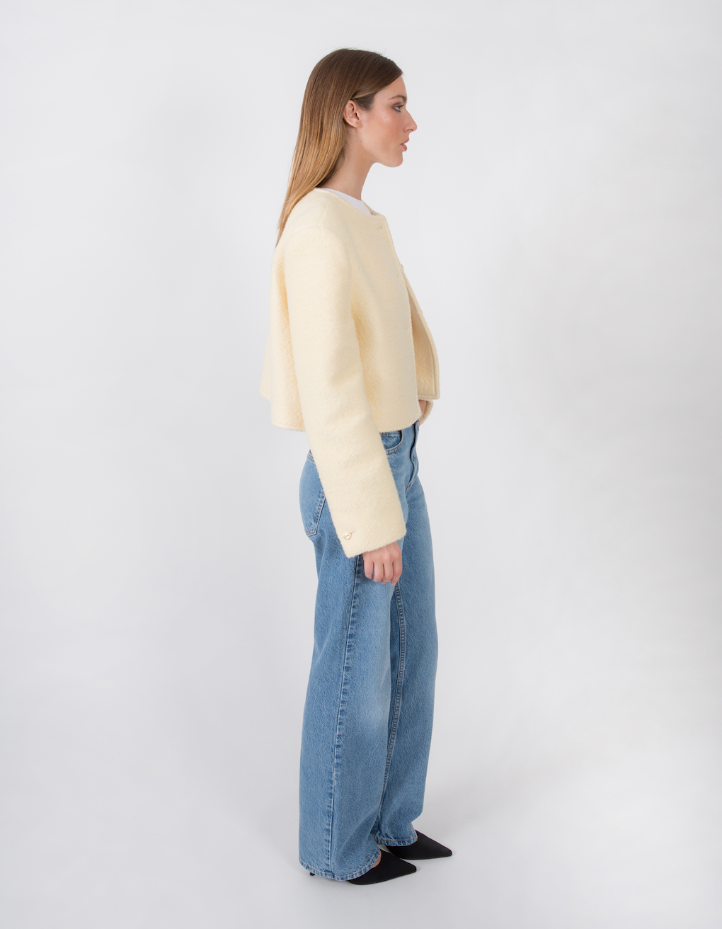 Cleo Wool Tweed Jacket Cashew