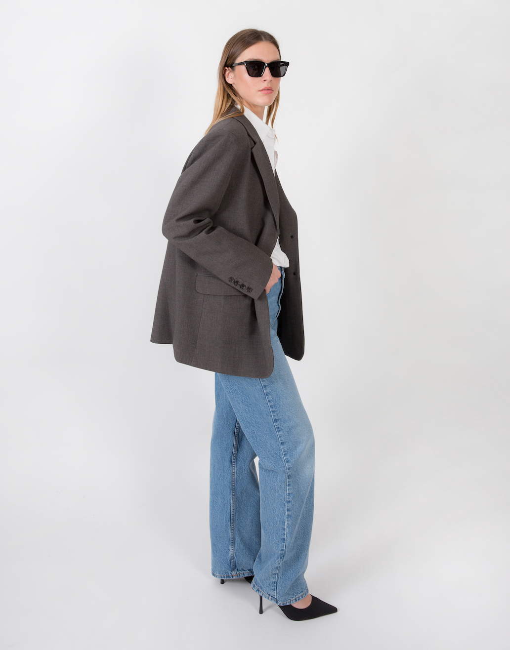 Kos Wool Blend Blazer Graphite