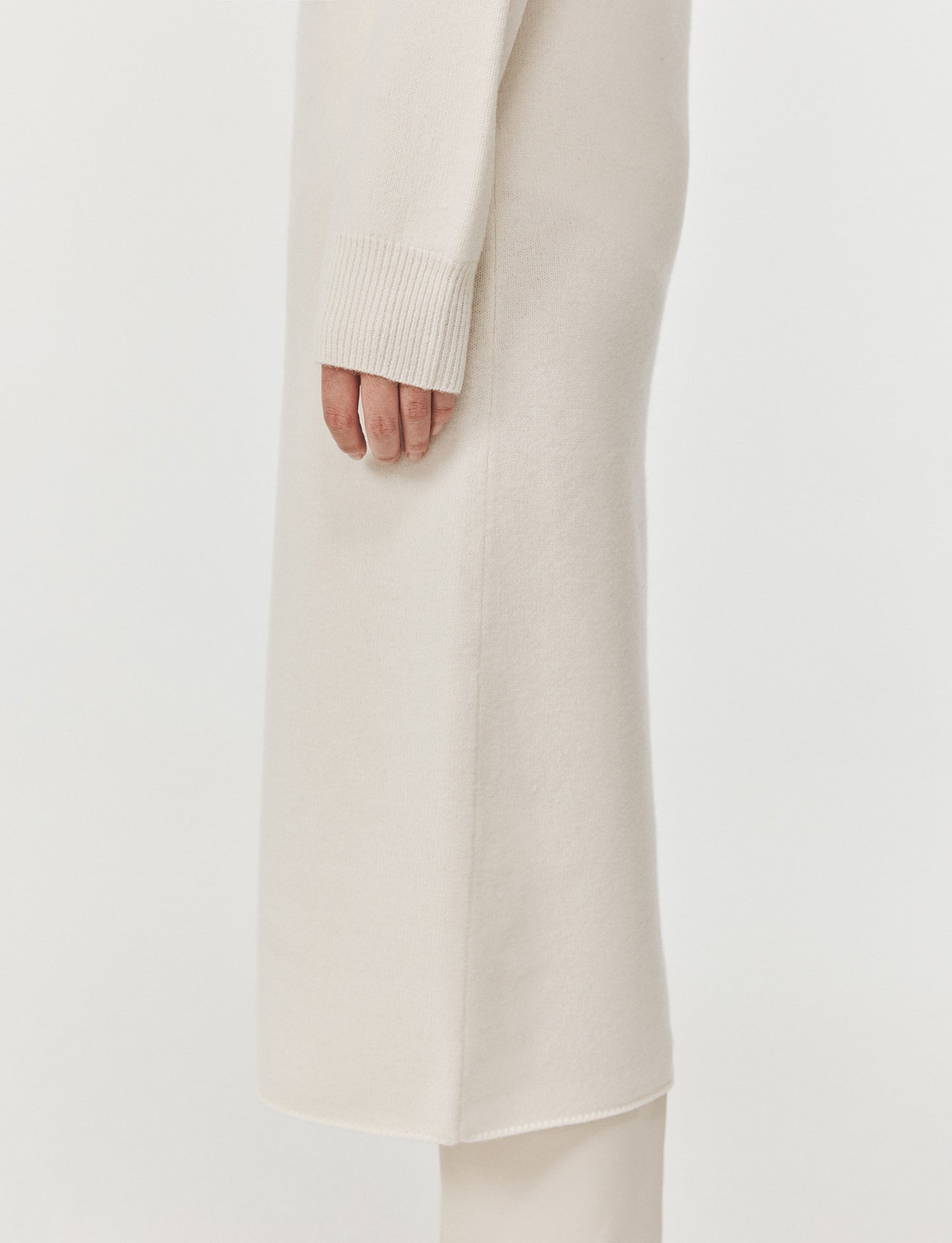 Signature Knitted Wool Dress Milk