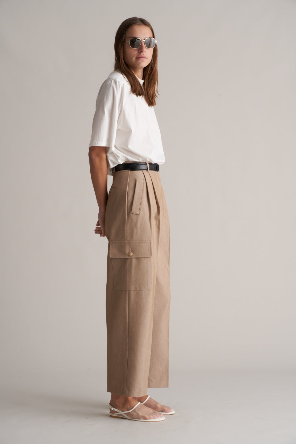 Matau Cargo Trousers Beige