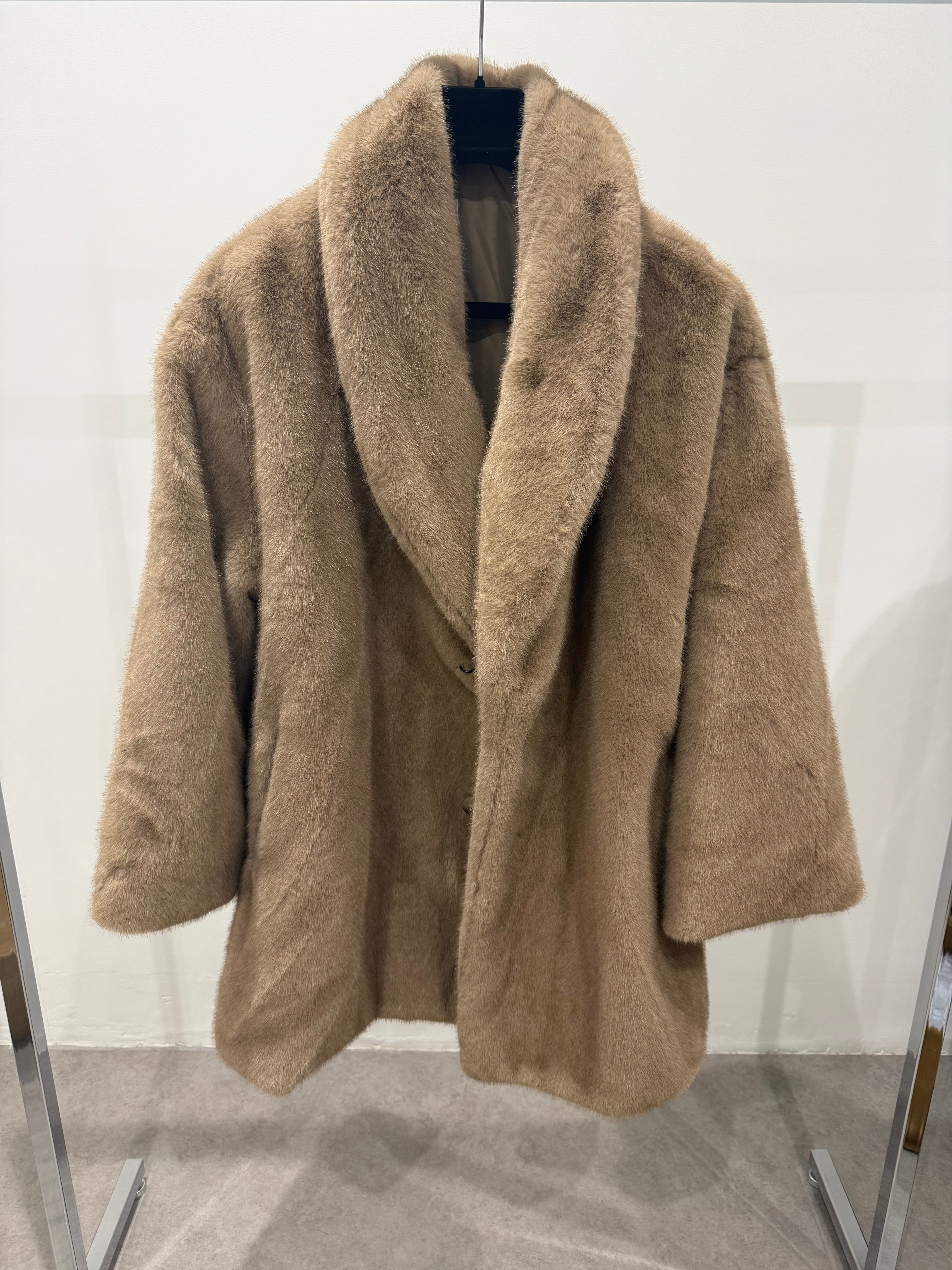Faux Fur Coat Sable