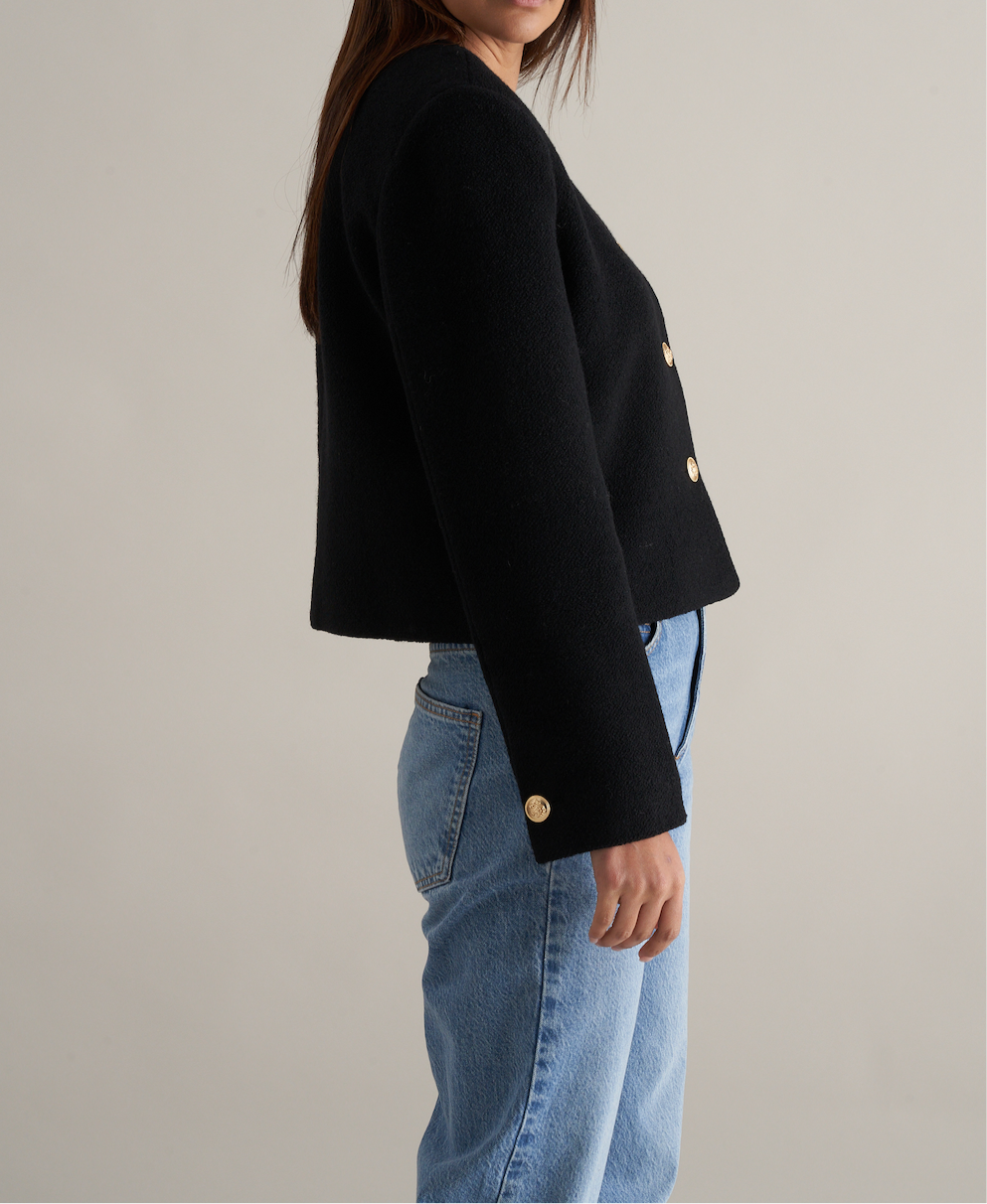 Ida Tweed Jacket Black
