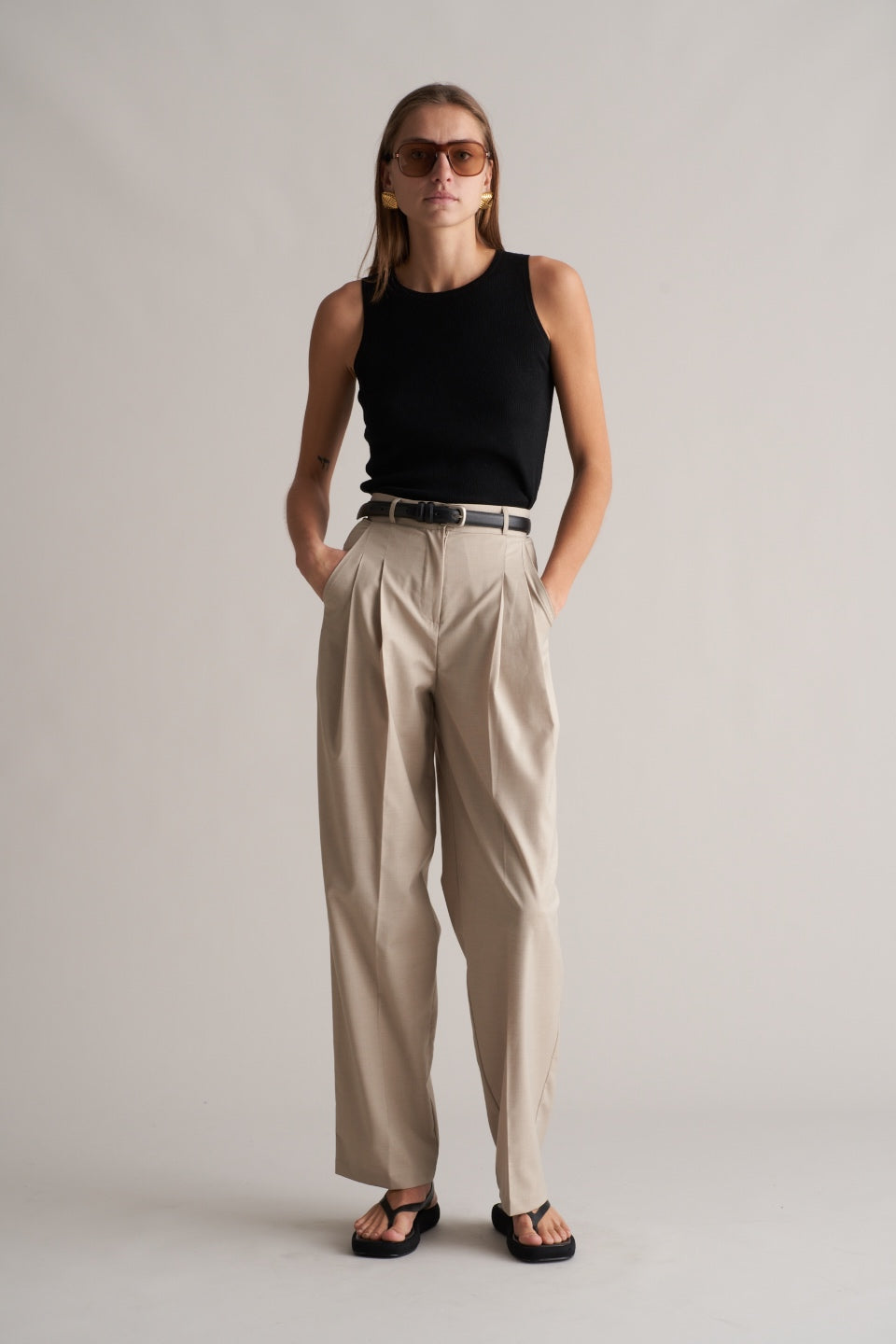 Daphne Pintuck Trousers Jute