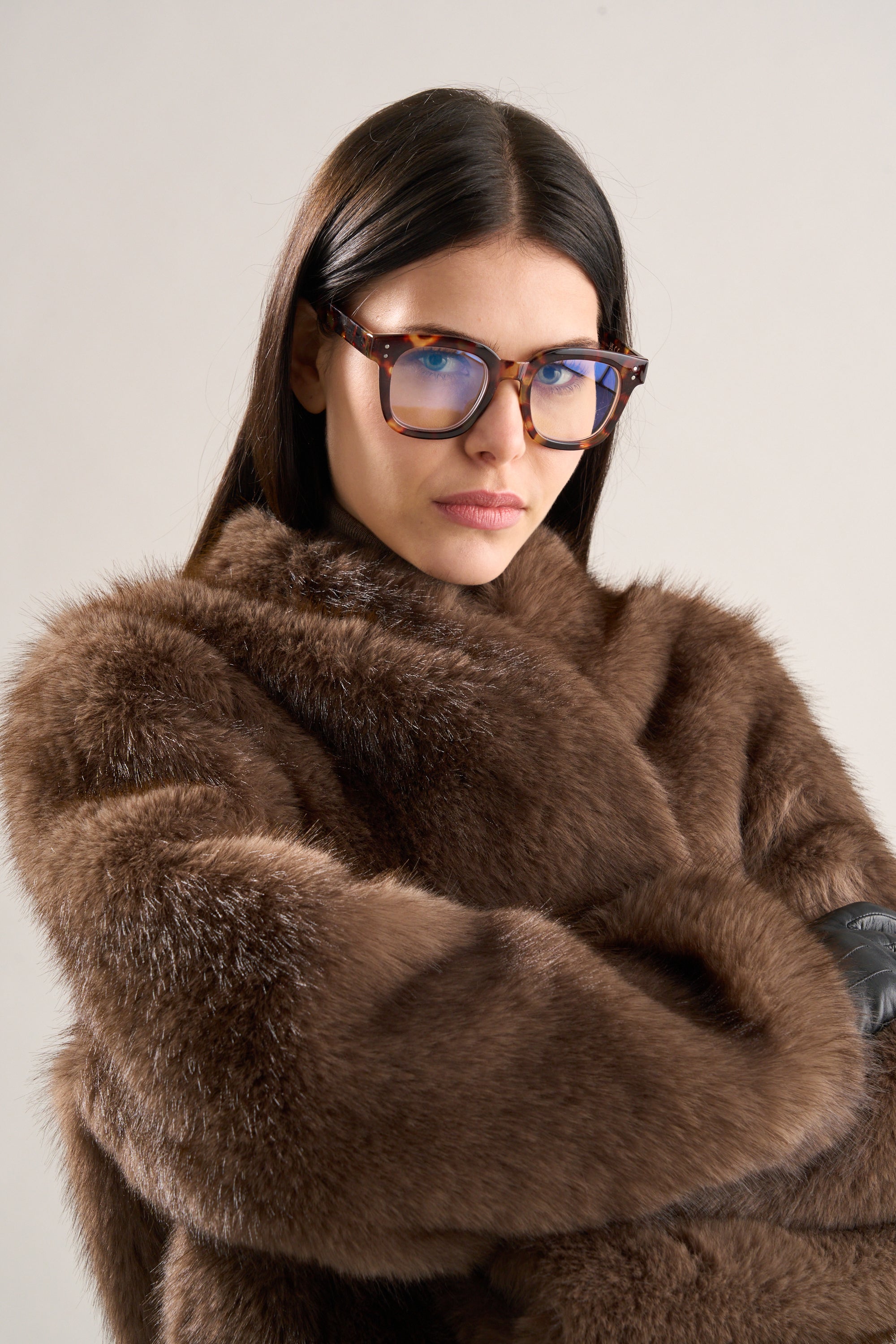 Lana Faux Fur Jacket Mocha