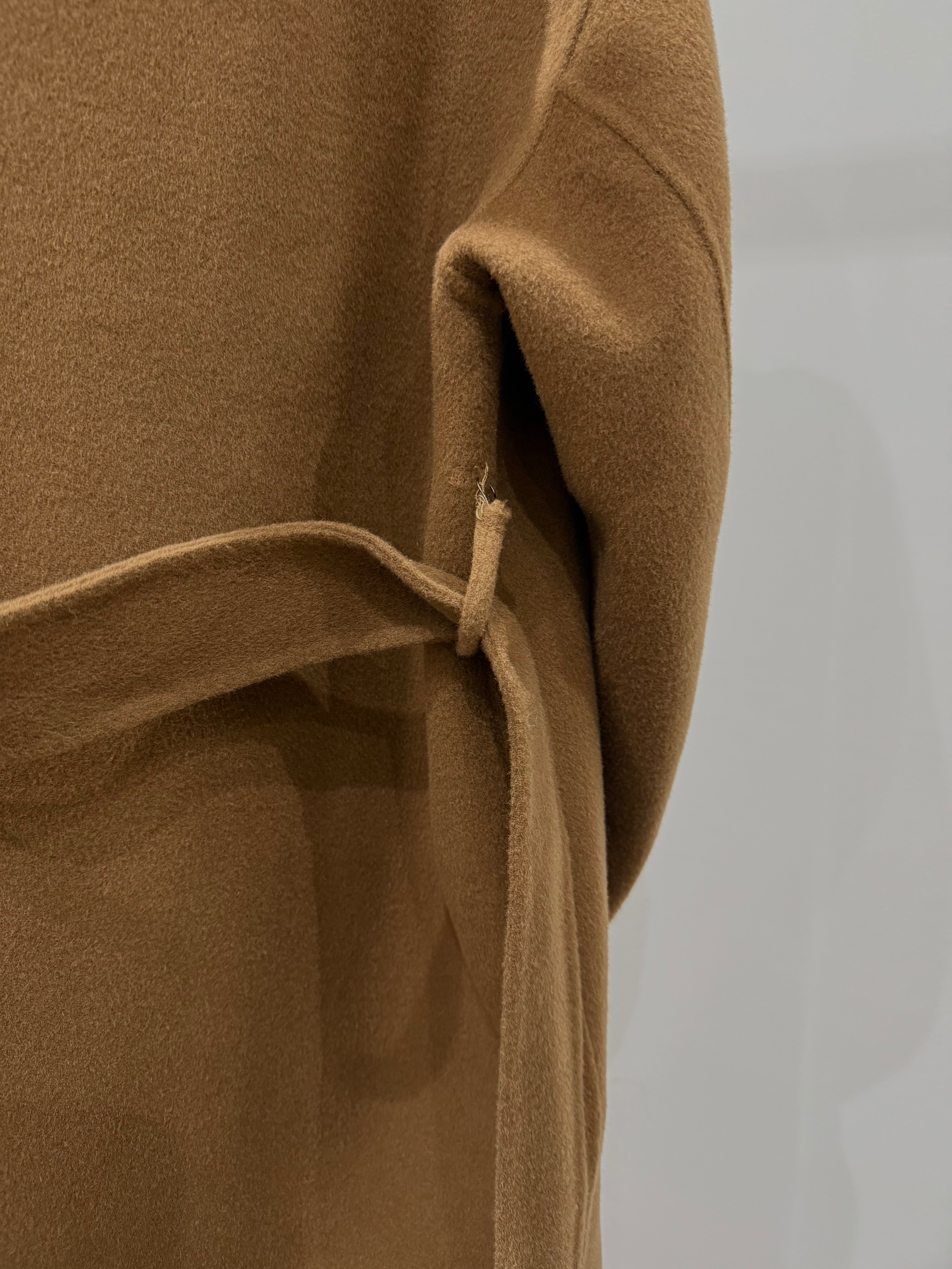 Camel Belted Wool Coat