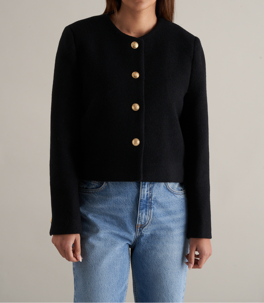 Ida Tweed Jacket Black