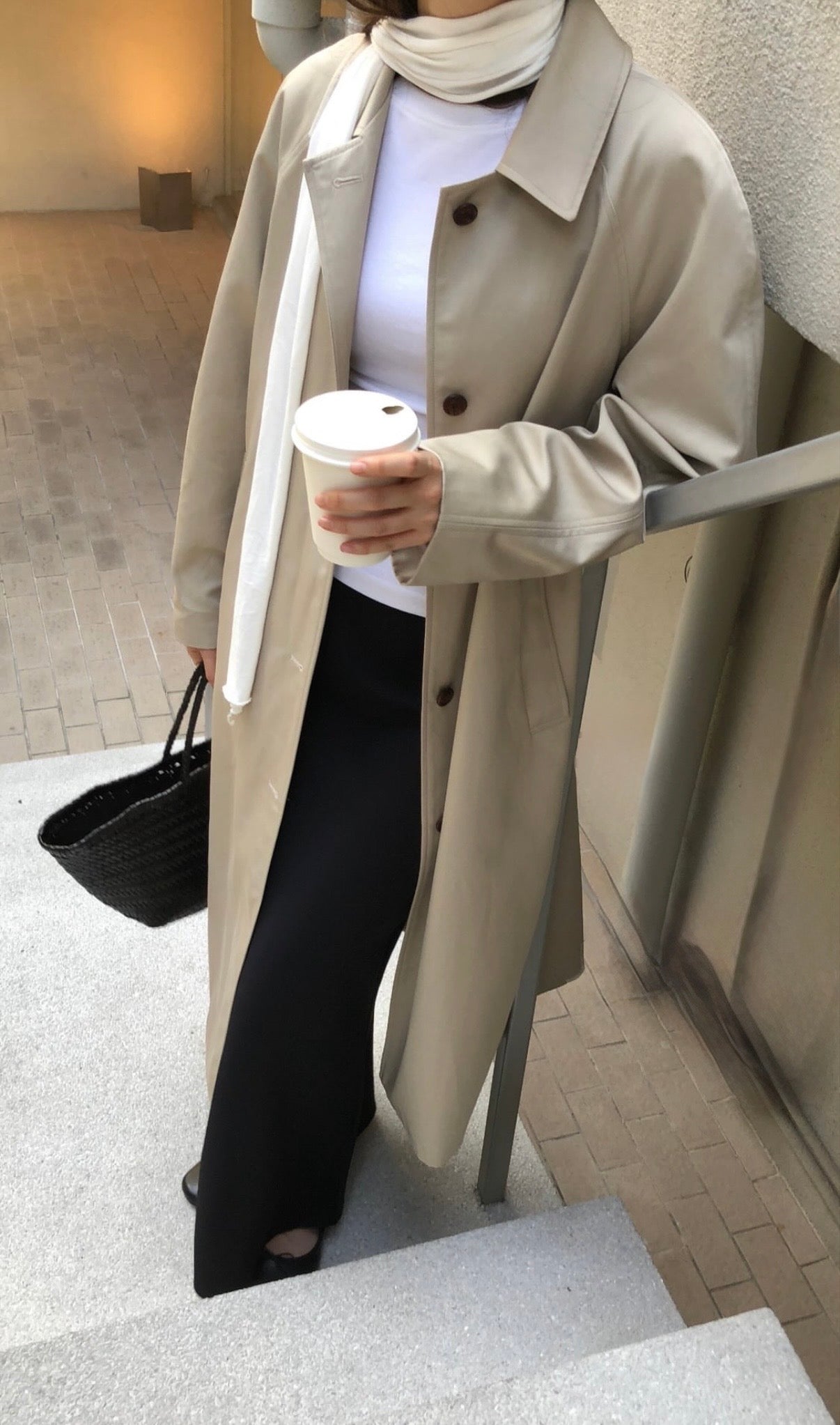 Morgan Single Breasted Trench Coat Clay