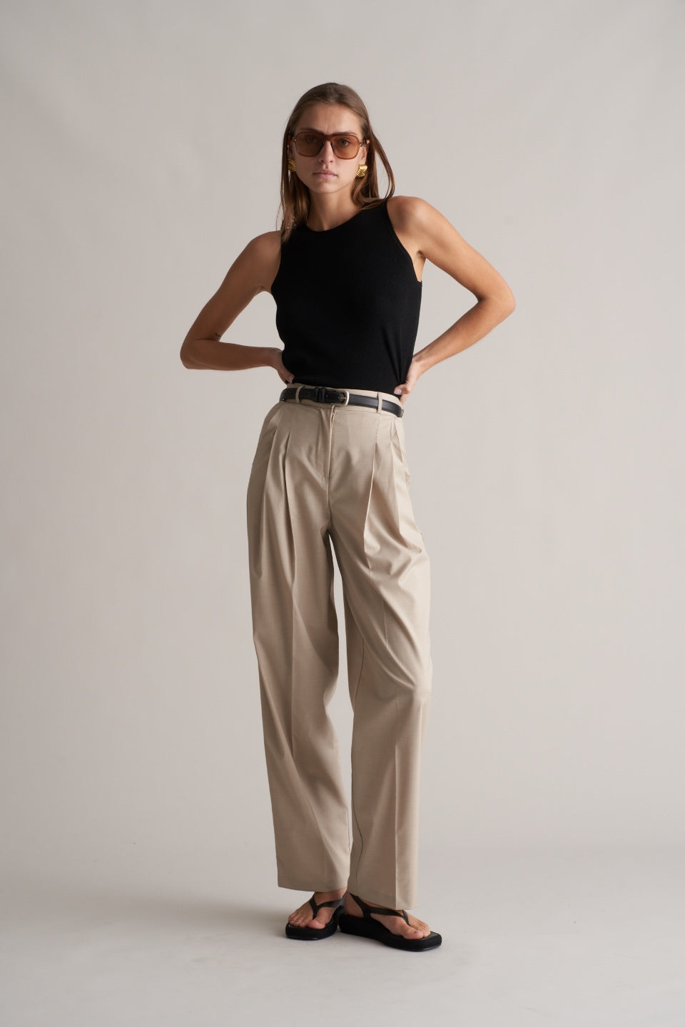 Daphne Pintuck Trousers Jute