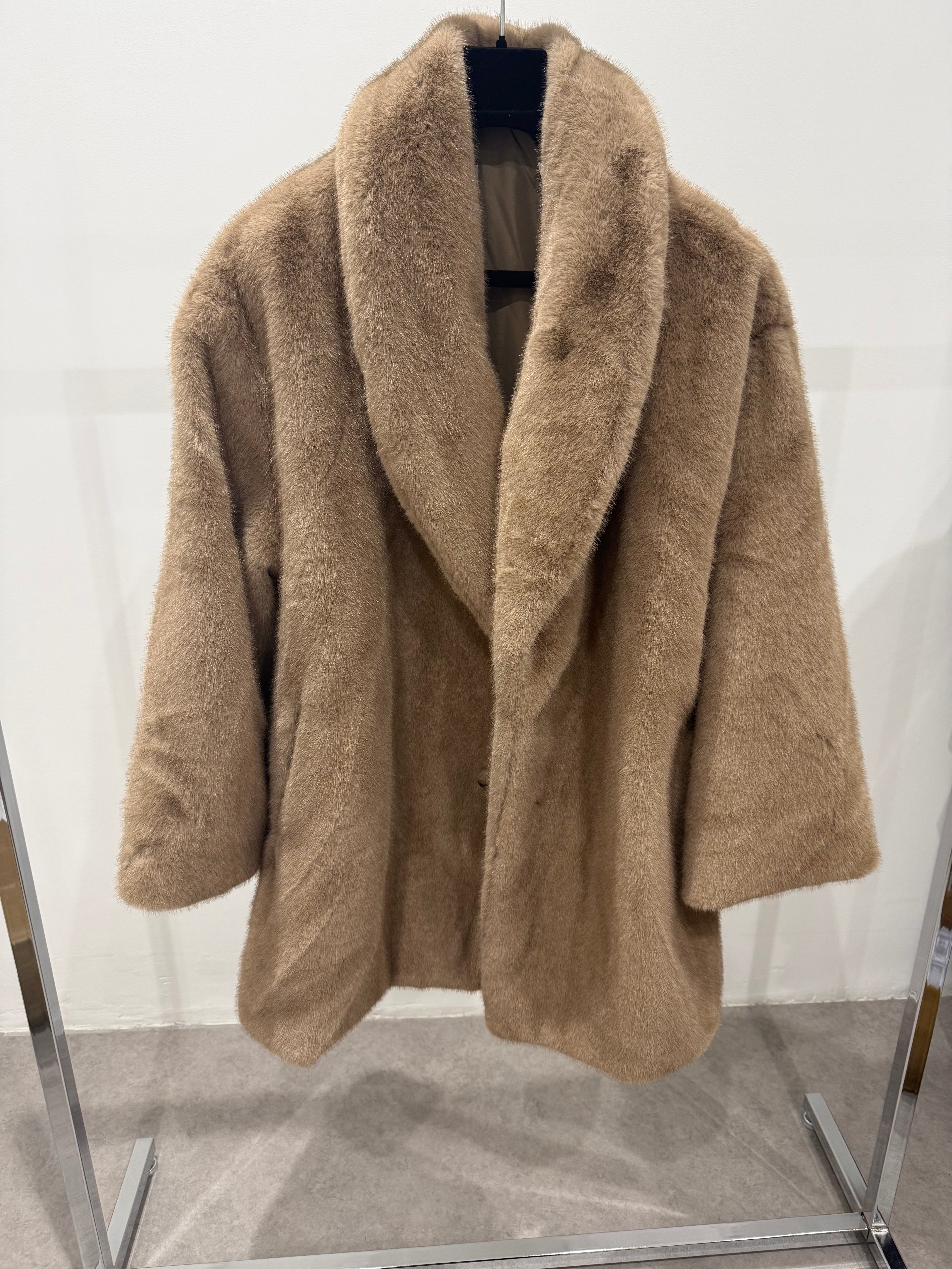 Faux Fur Coat Sable