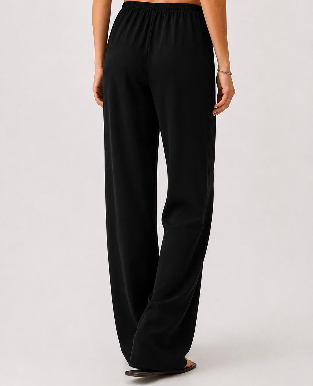 Soléne Silk Relaxed Pants Onyx