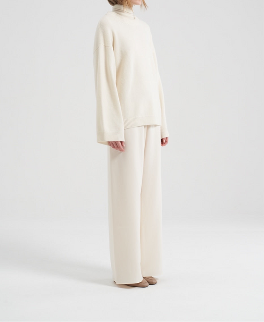 Nafis Wool Cashmere Crew Neck Knit