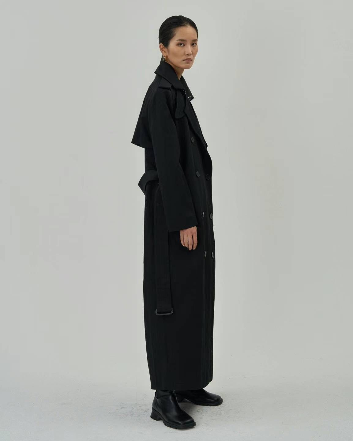 Kava Trench Coat Black