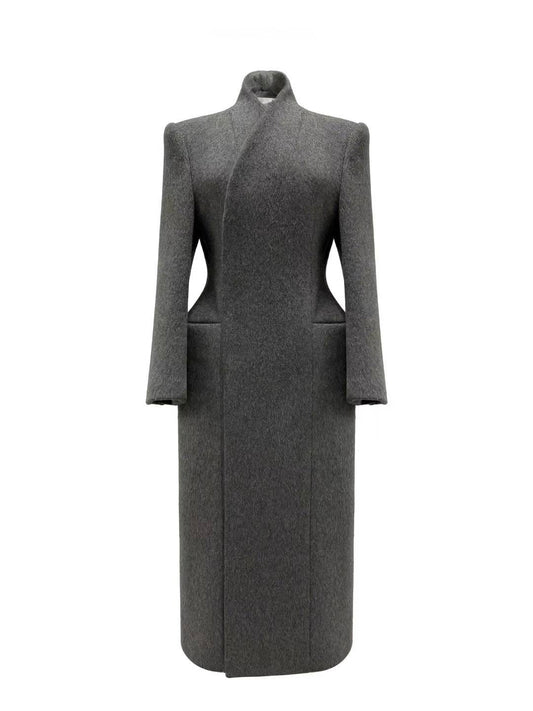 Paro Wool Hourglass Coat Heather
