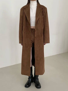 Suede overcoat hotsell