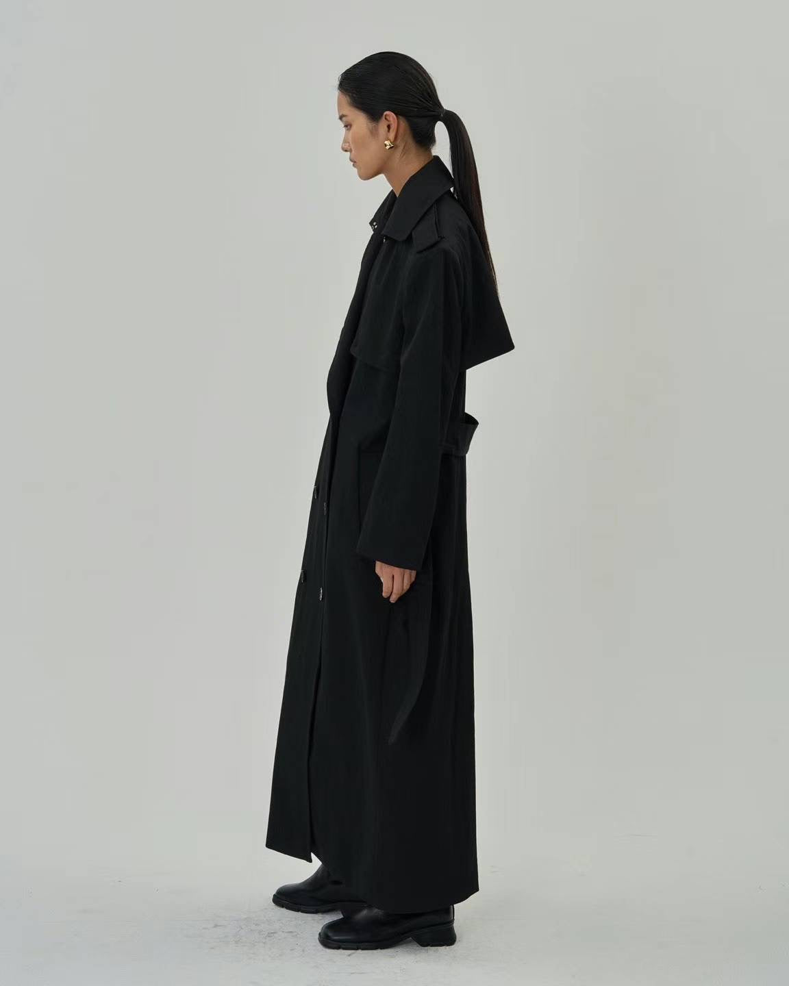 Kava Trench Coat Black
