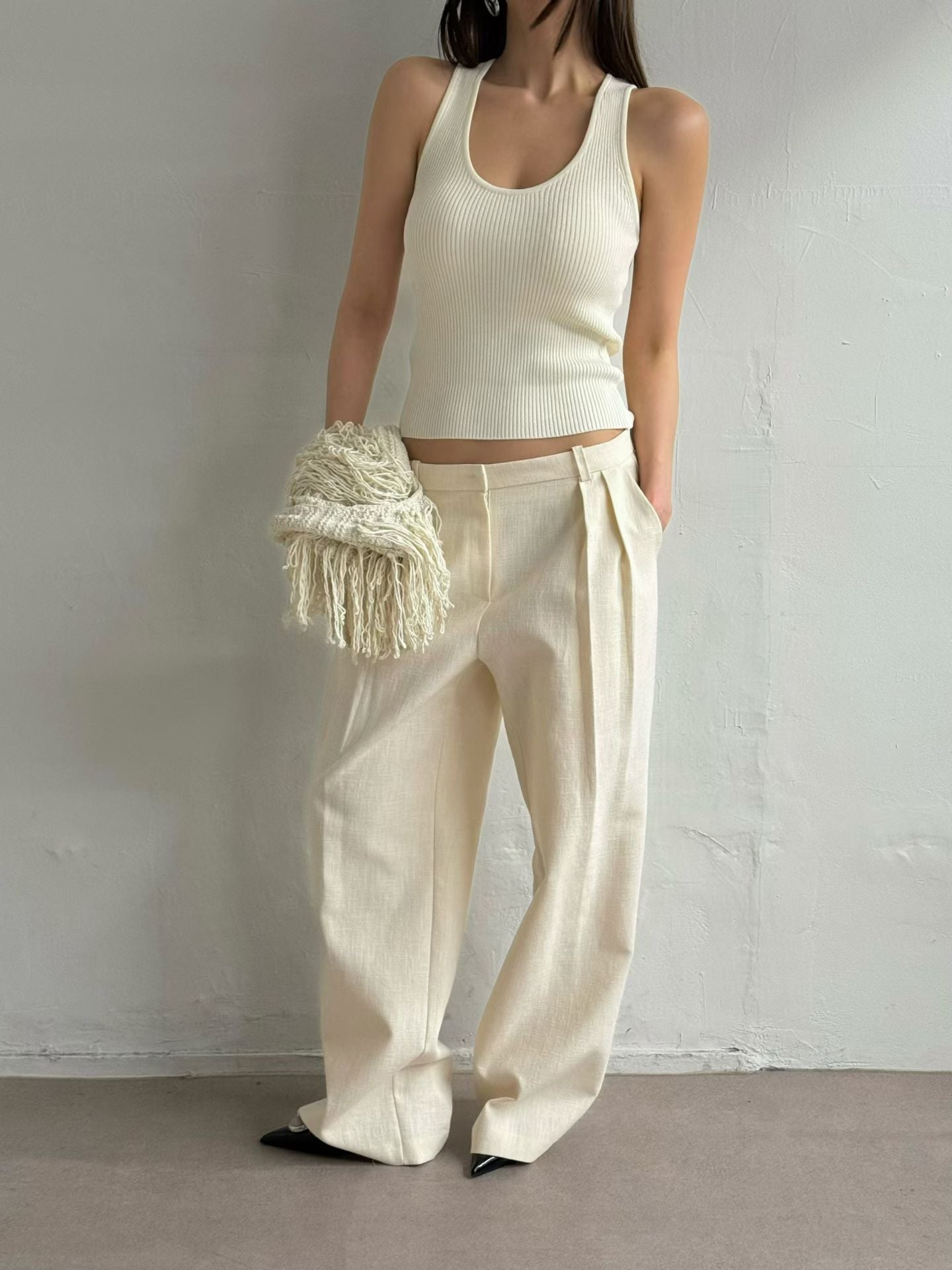 Talan Linen Trousers Cream