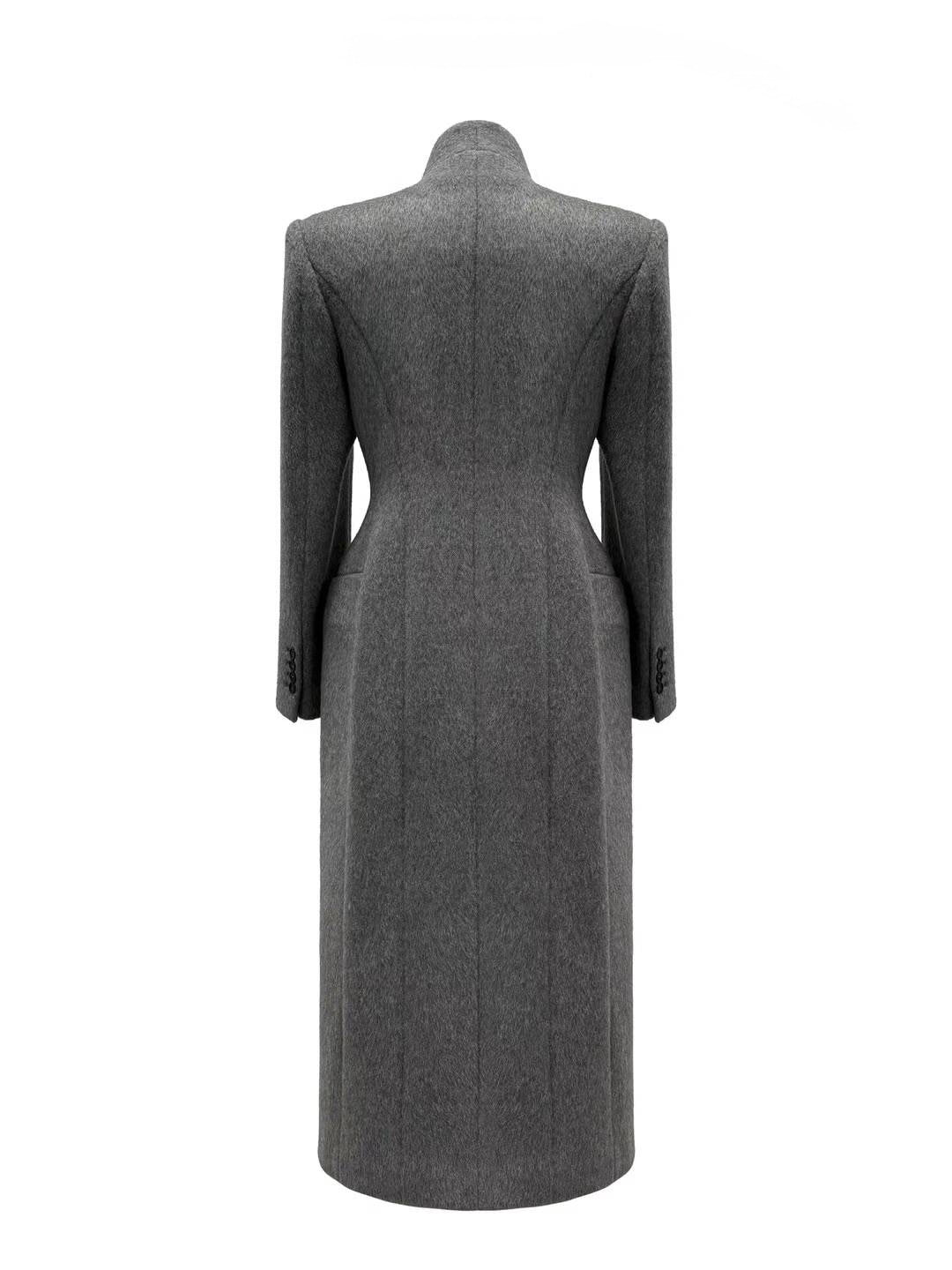 Paro Wool Hourglass Coat Heather