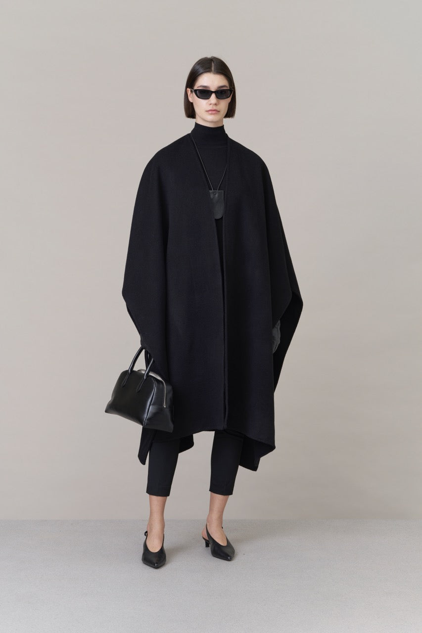 Nova Doublé Cashmere Blend Cape Onyx (Long)