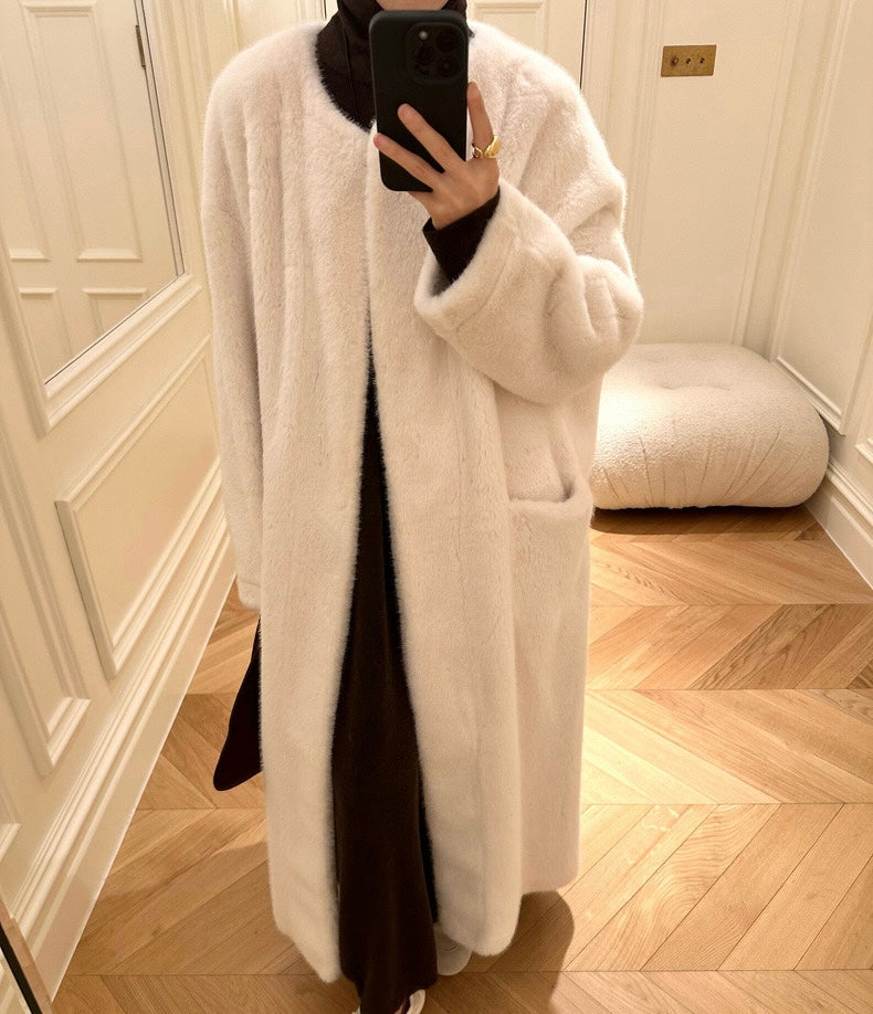 Anya Faux Fur Coat Snow