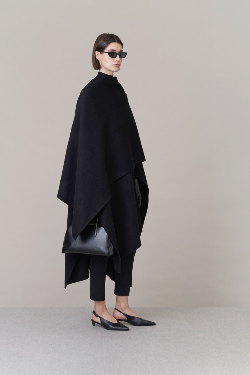 Nova Doublé Cashmere Blend Cape Onyx (Long)