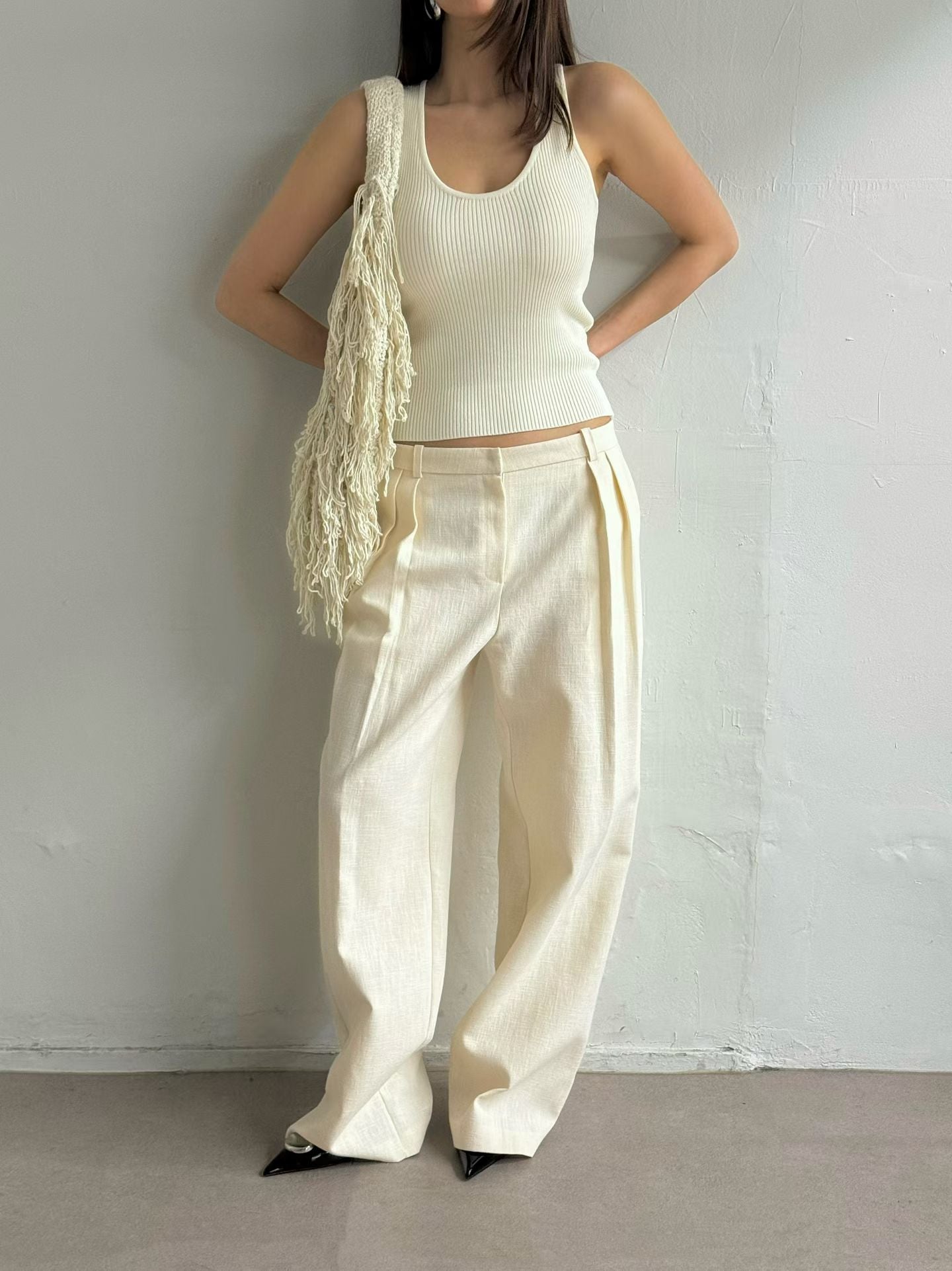 Talan Linen Trousers Cream