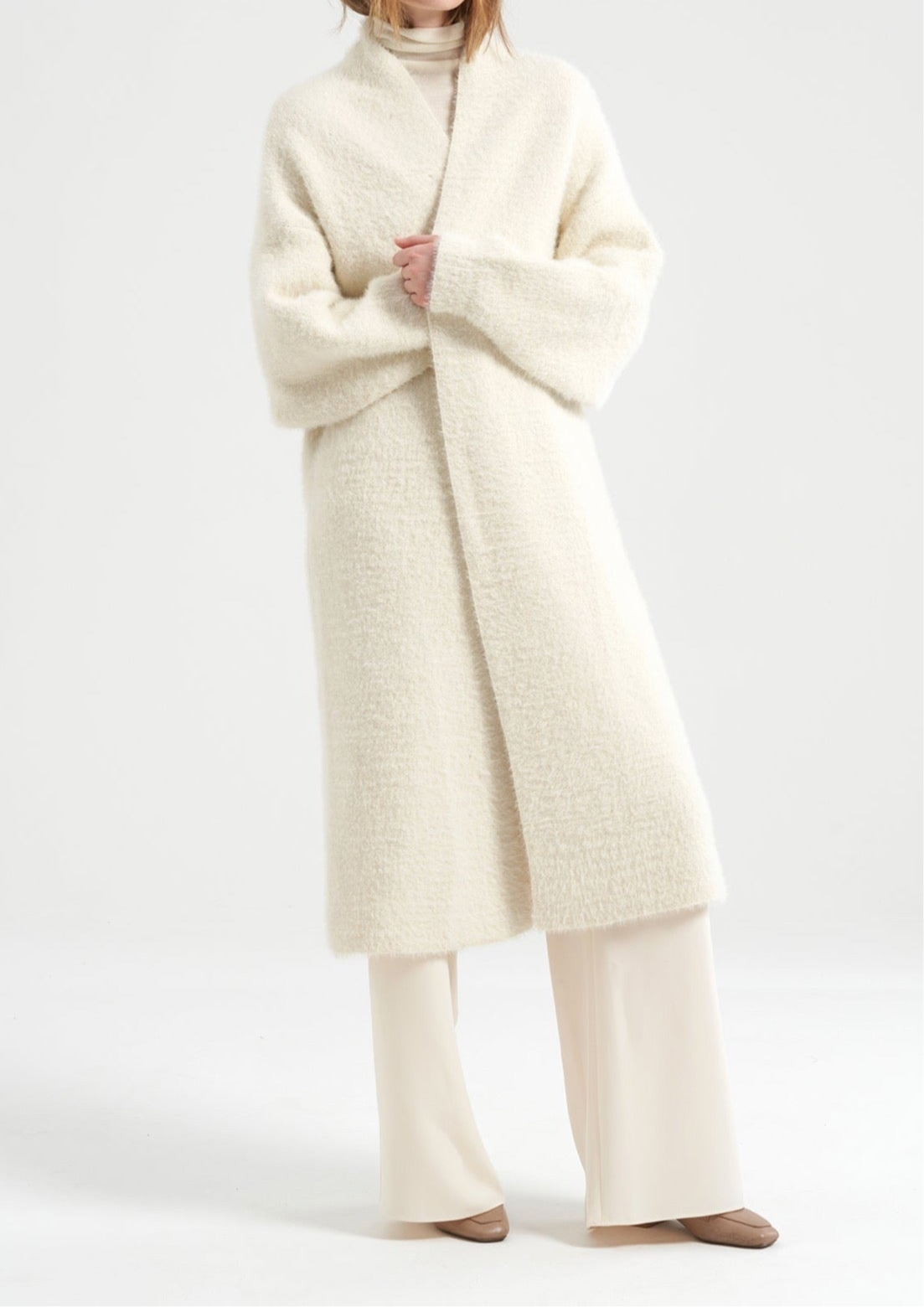 Lillie Maxi Cocoon Cardigan Milk