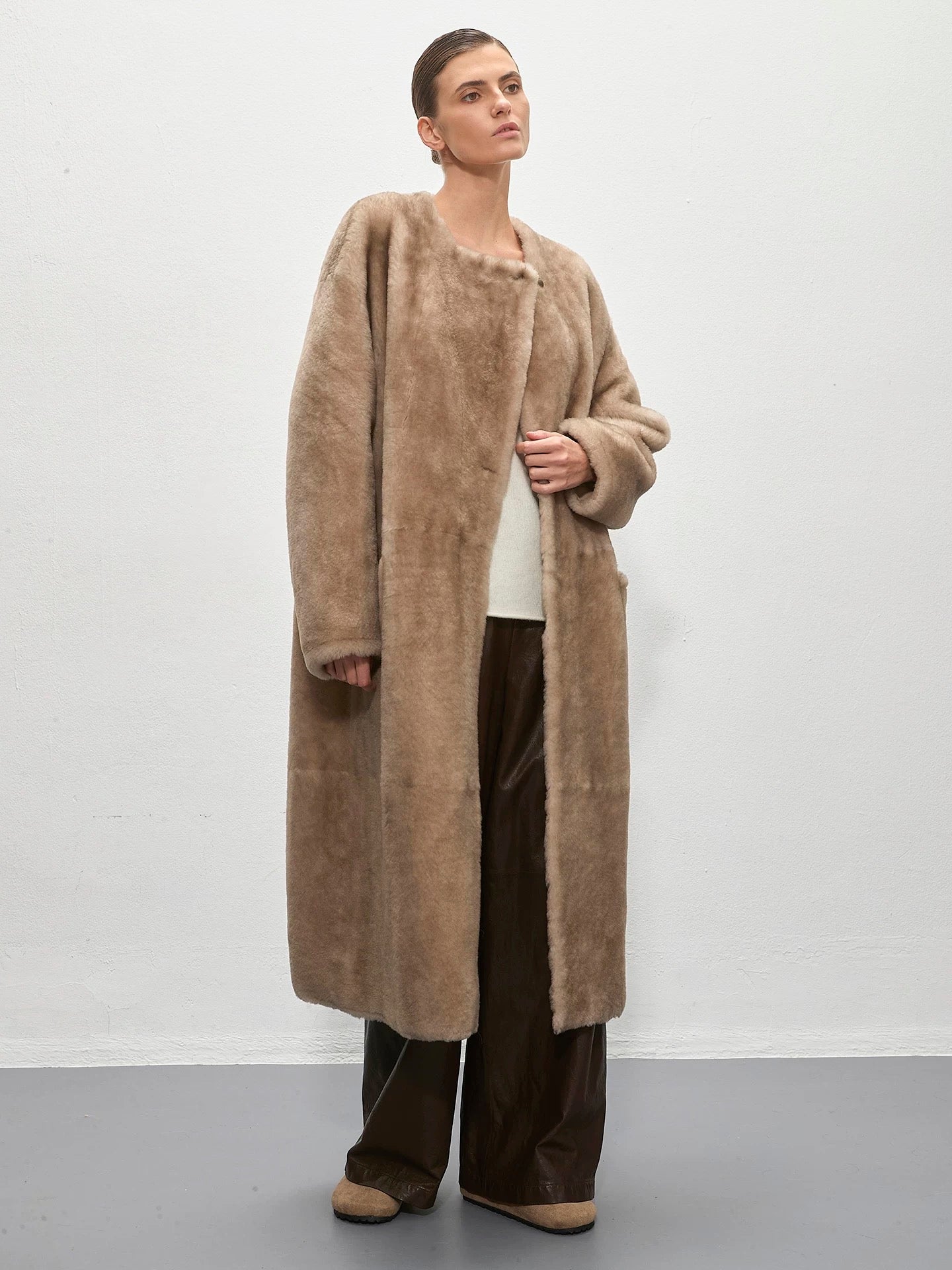 Luna Shearling Jacket Miel